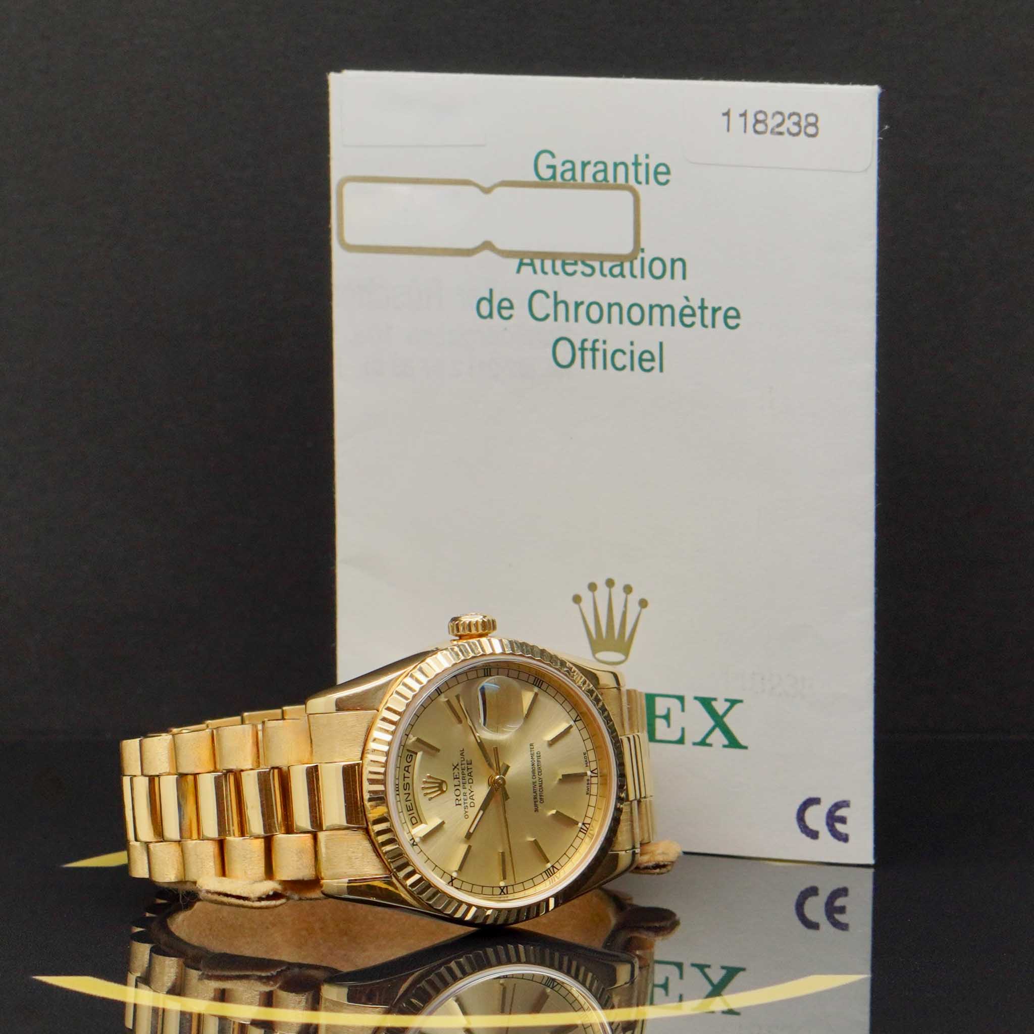 Rolex Daydate 36 - Ref: 118238 - 2004 - Fullset LC 100