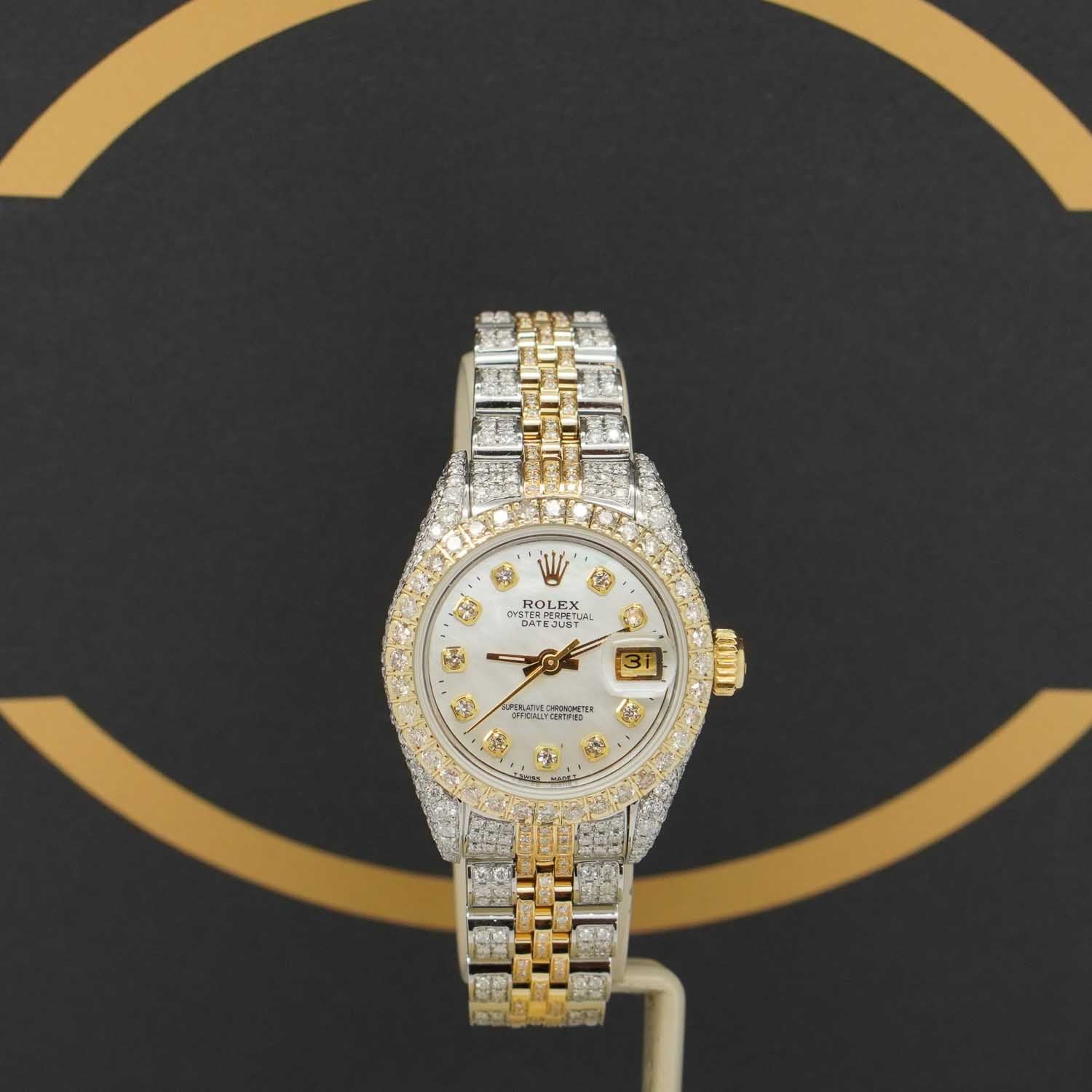 Rolex Datejust 26 S/G Iced out - 69173 - 1993 - Rolex Box
