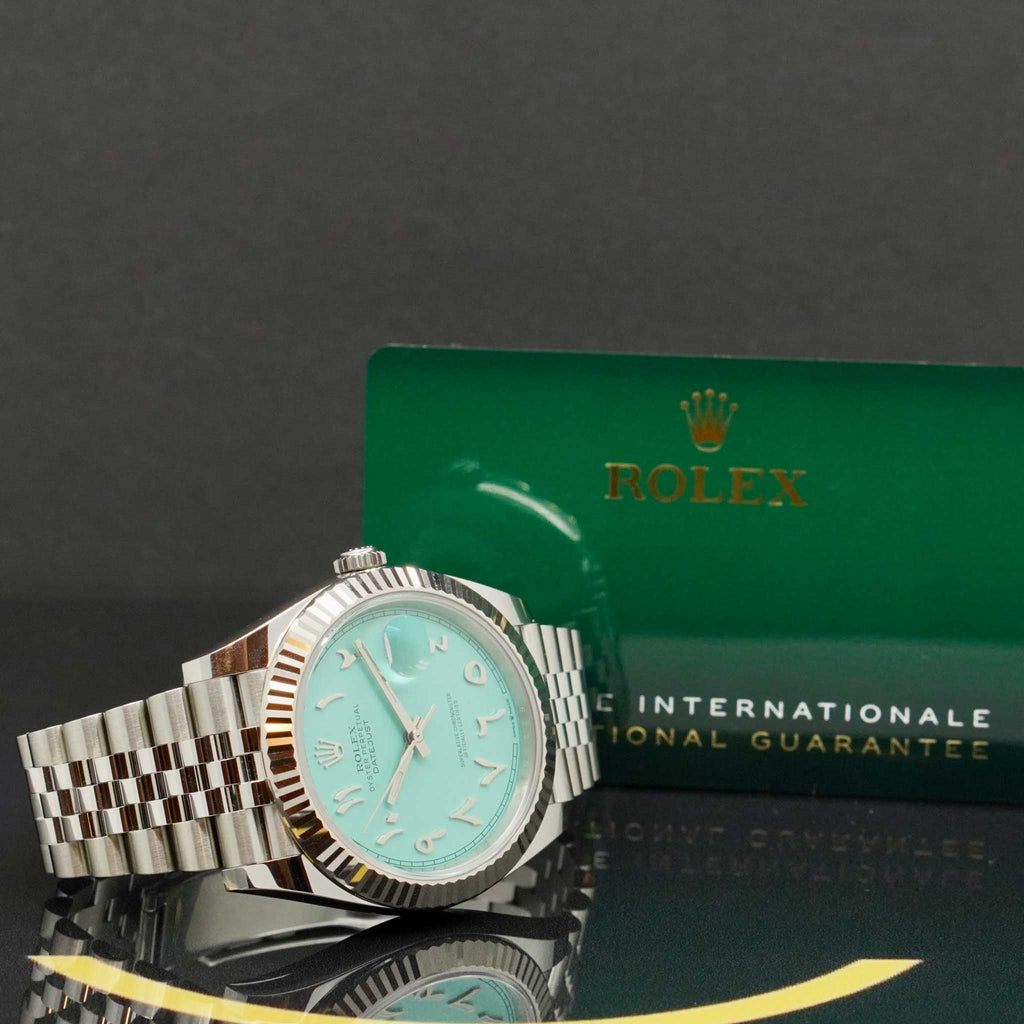 Rolex Datejust 41 Tiffany Arabic - 126334 - aus 2024 - Fullset