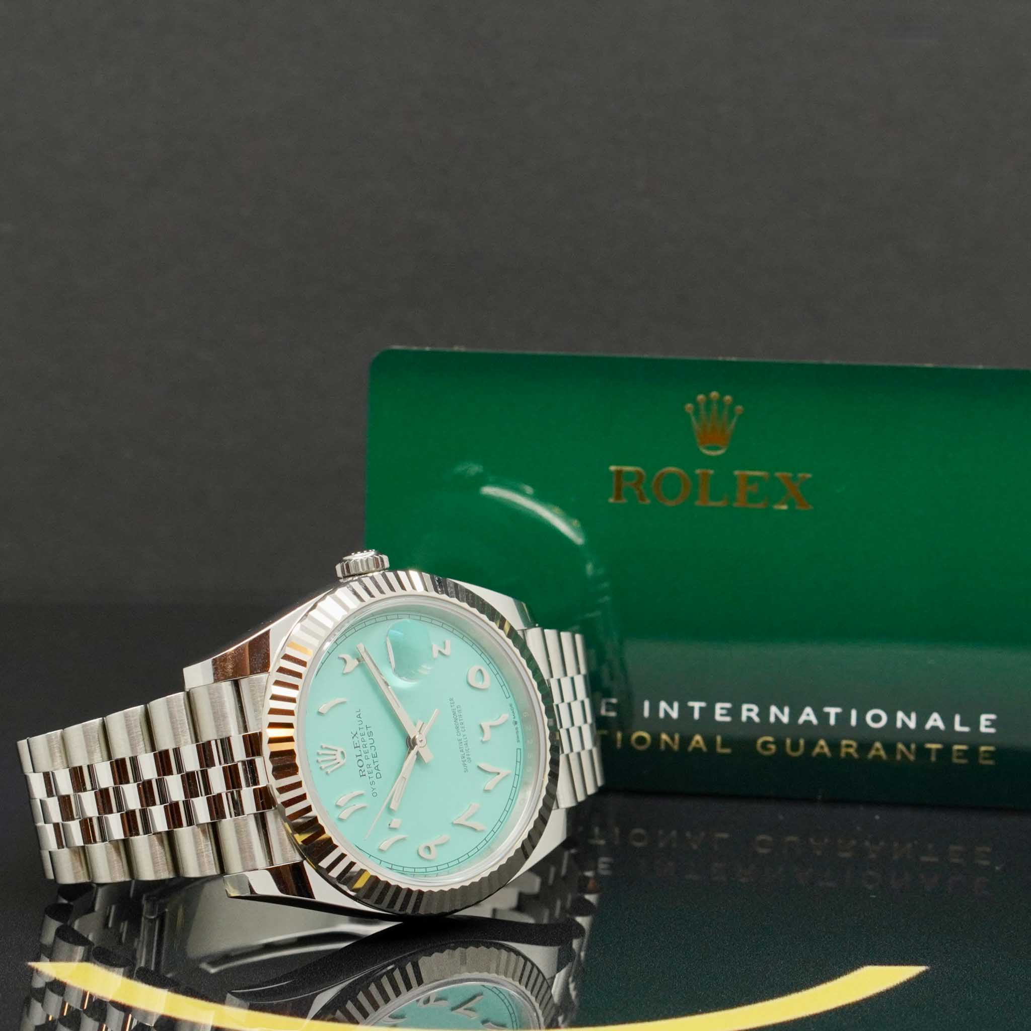 Rolex Datejust 41 Tiffany Arabic - 126334 - aus 2024 - Fullset