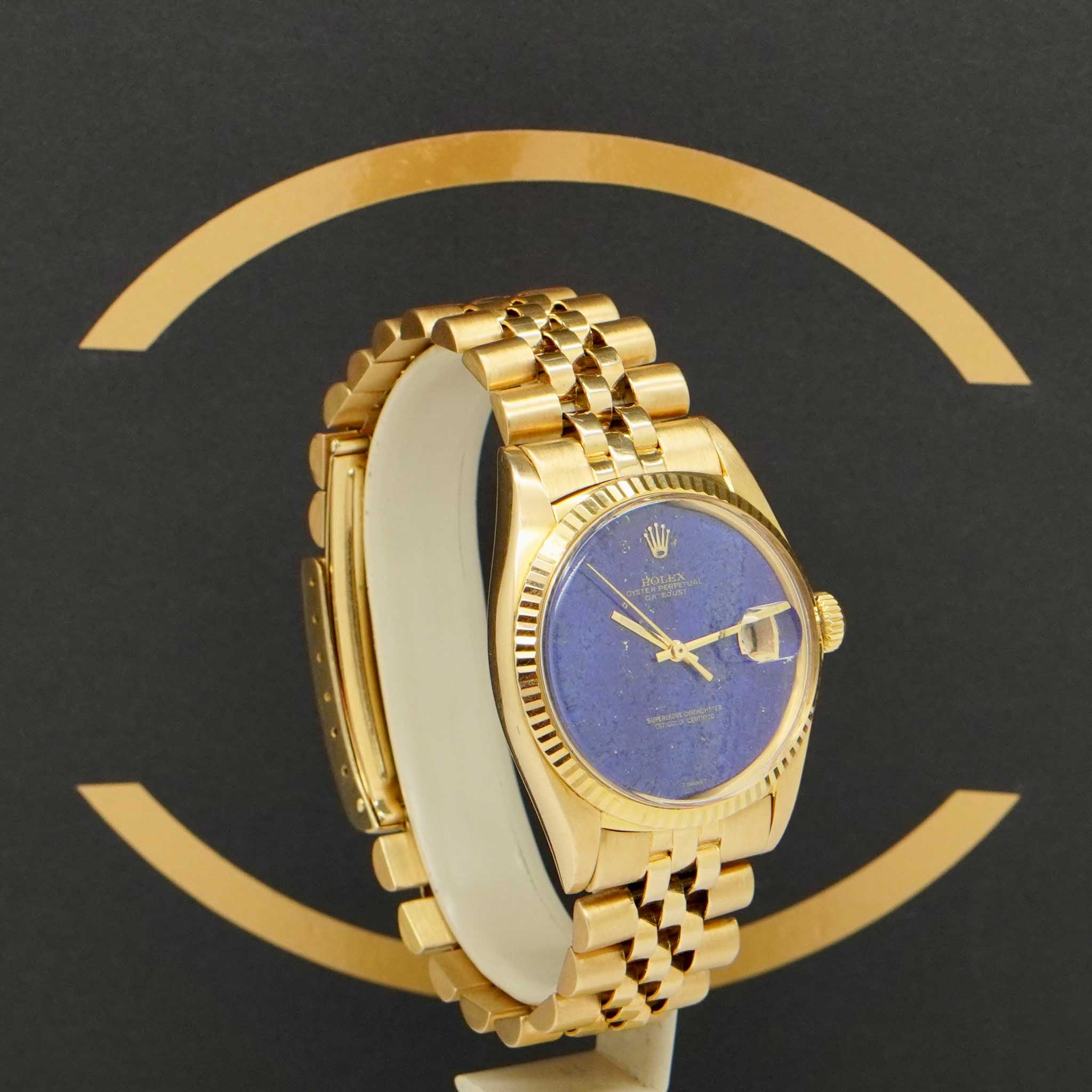 Rolex Datejust "Lapislazuli" - Ref: 1601 - aus 1970 - Box & Papiere - Selten
