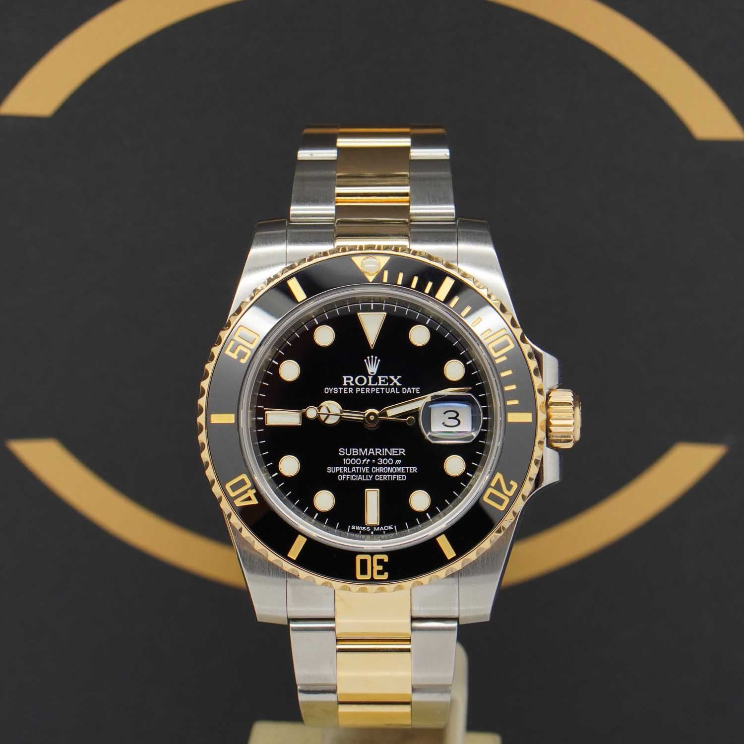 Rolex Submariner Date 40 S/G - 116613LN - 2014 - Rolex Box & Karte