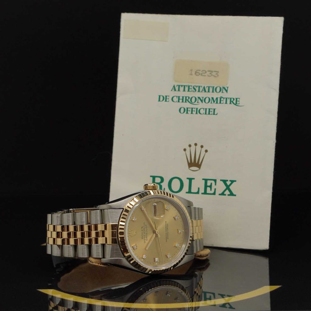 Rolex Datejust 36 S/G - 16233 - 1993 - Rolex Box & Papiere