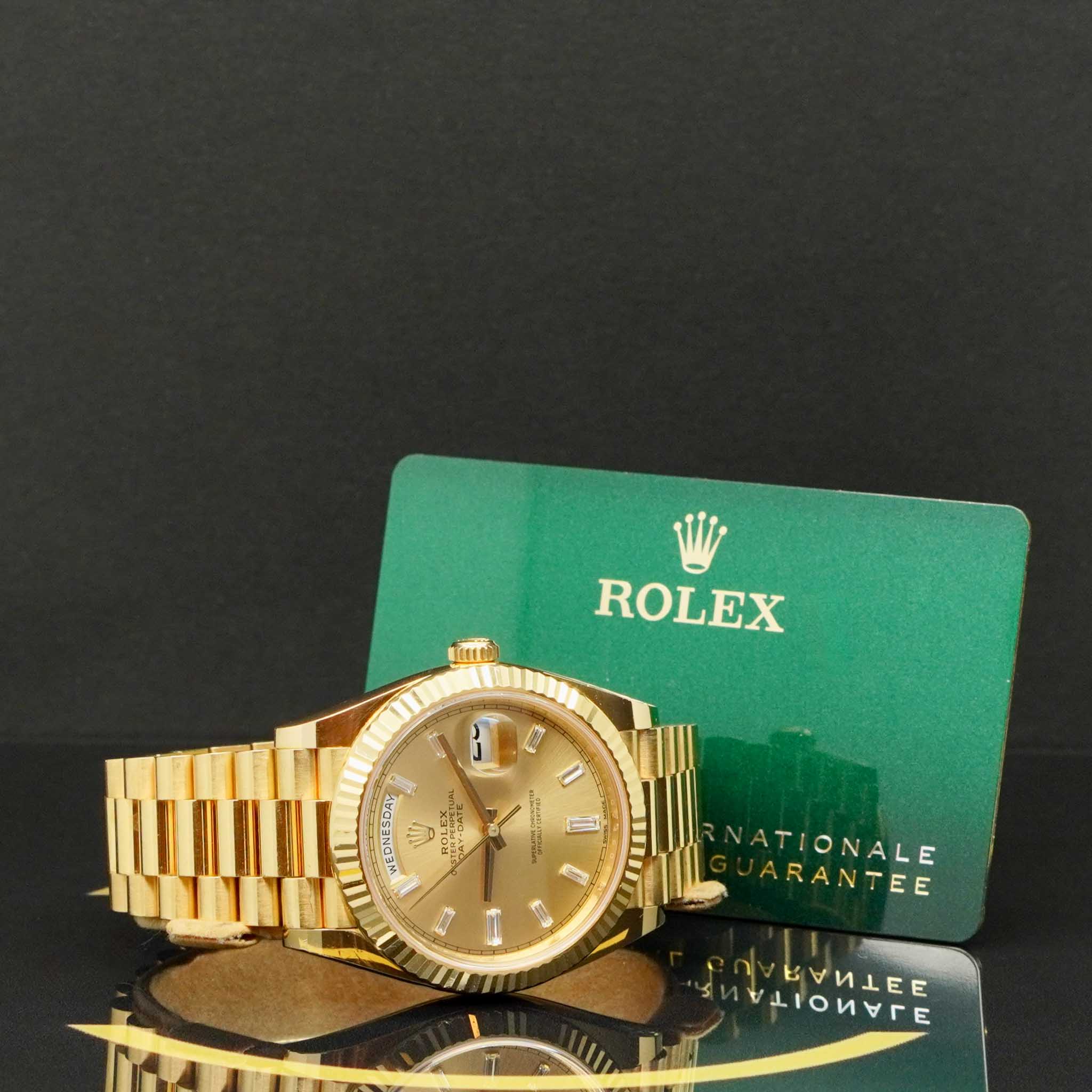 Rolex Daydate Baguette 40 - Ref: 228238 - 2021 Fullset mit EKR - LC 100