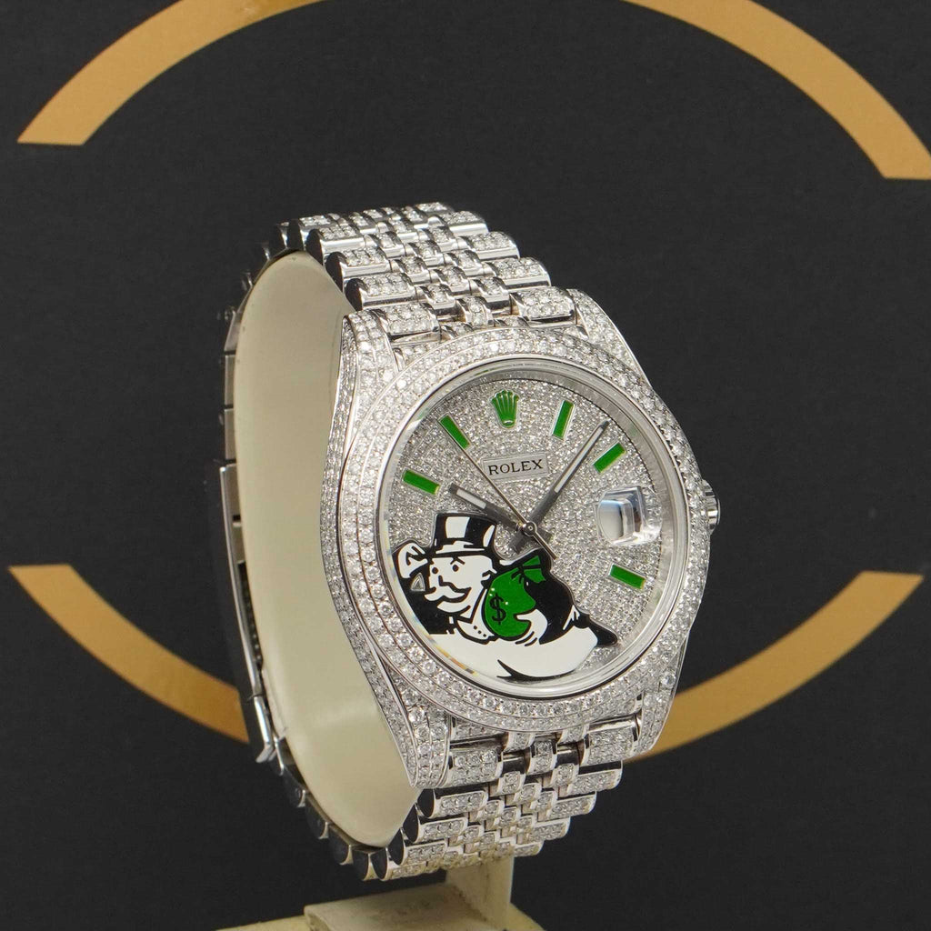 Rolex Datejust 41 Iced Out "Monopoly" - 126300 - 2020 - NEU