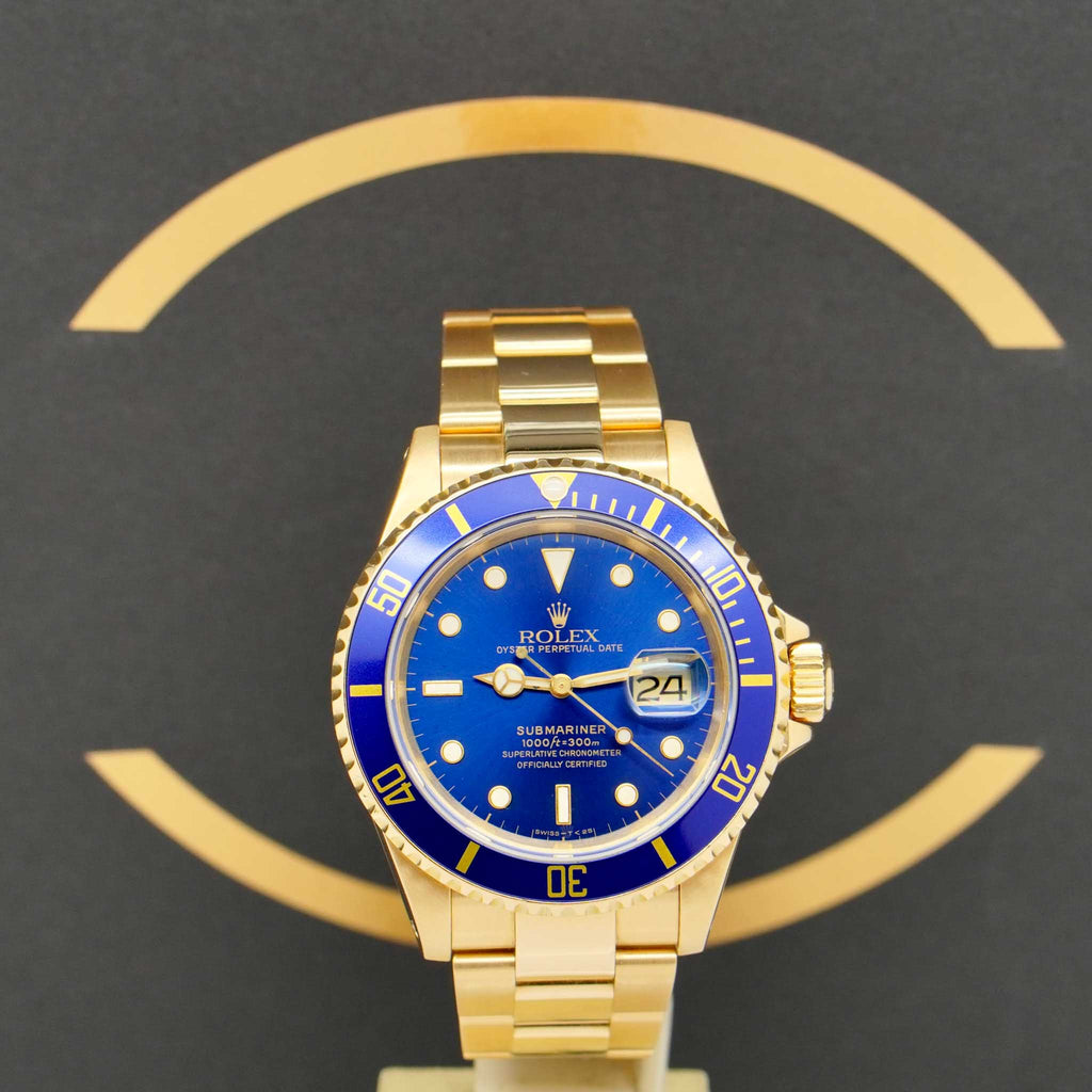 Rolex Submariner Gold - 16618 - aus 1991 - Rolex Box LC 100 EKR
