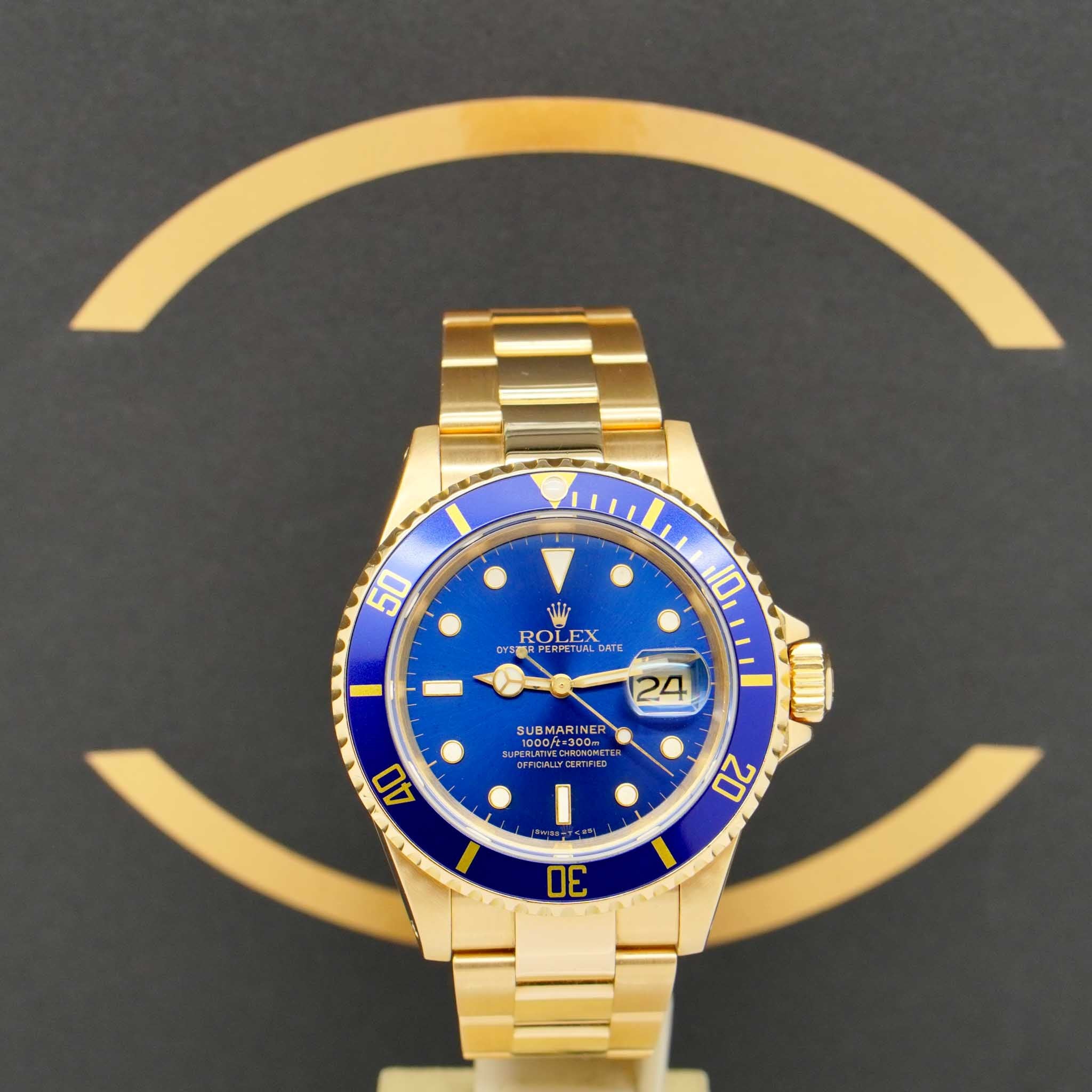 Rolex Submariner Gold - 16618 - aus 1991 - Rolex Box LC 100 EKR