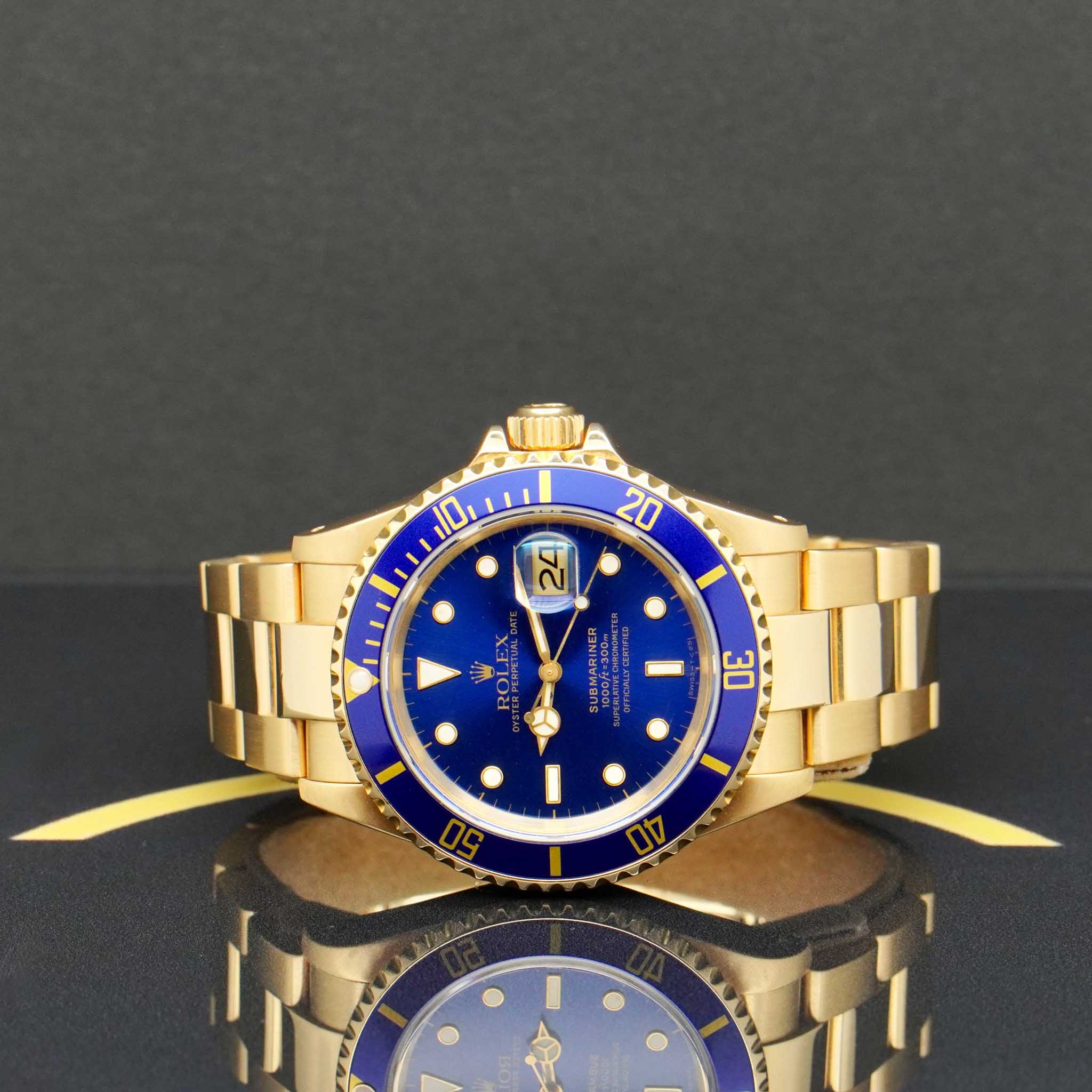 Rolex Submariner Gold - 16618 - aus 1991 - Rolex Box LC 100 EKR
