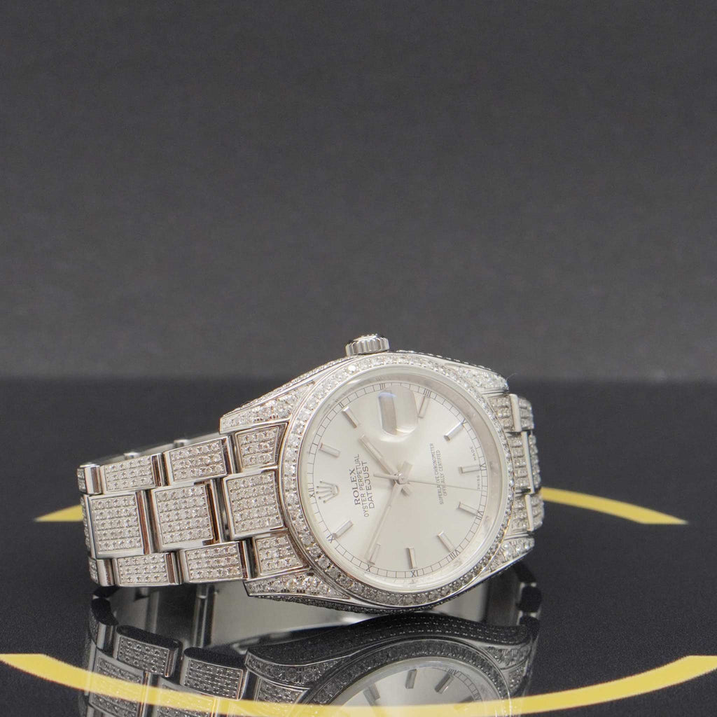 Rolex Datejust 36 Iced Out - Ref: 116200 aus 2010 - Rolex Box