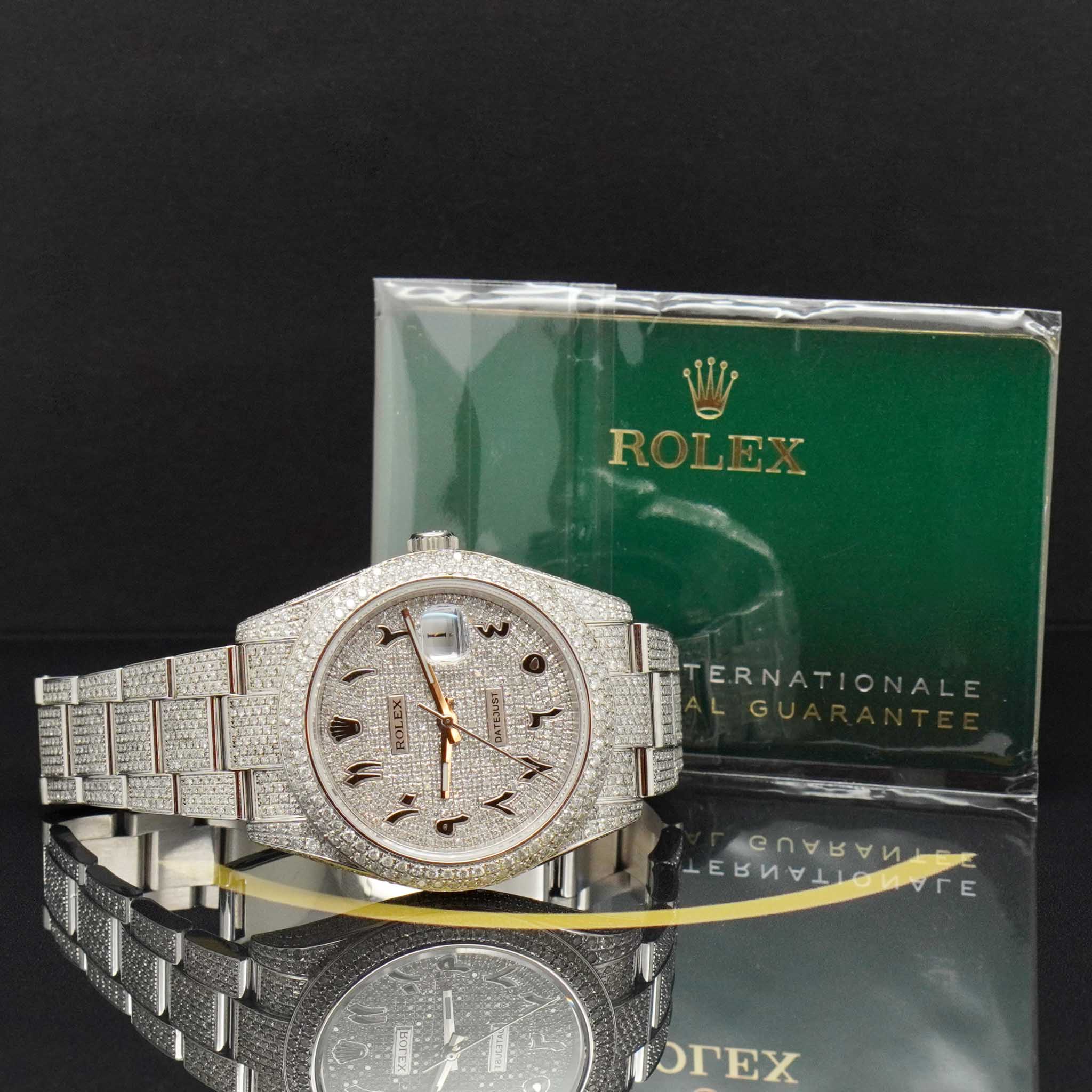Rolex Datejust 41 Iced Out "Arabic" - 126300 - 2023 - NEU