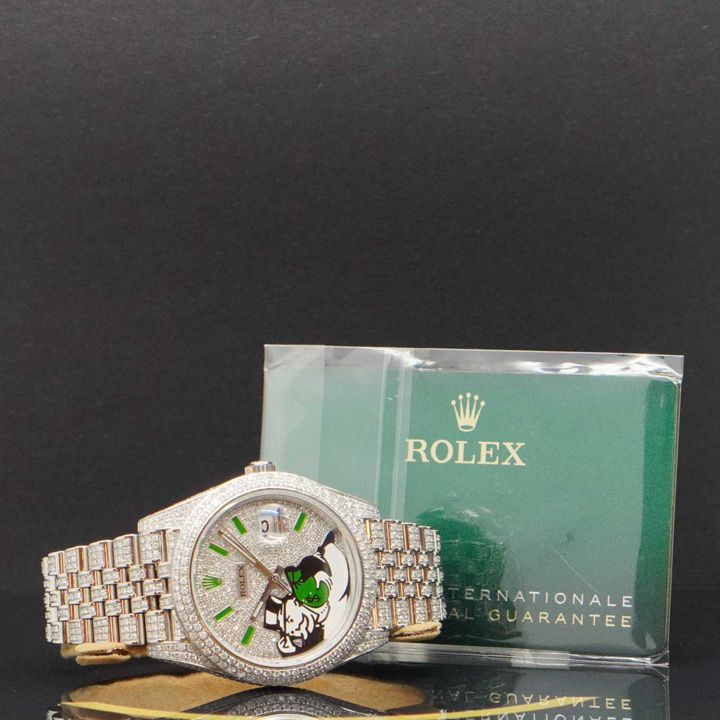 Rolex Datejust 41 Iced Out "Monopoly" - 126300 - 2020 - NEU