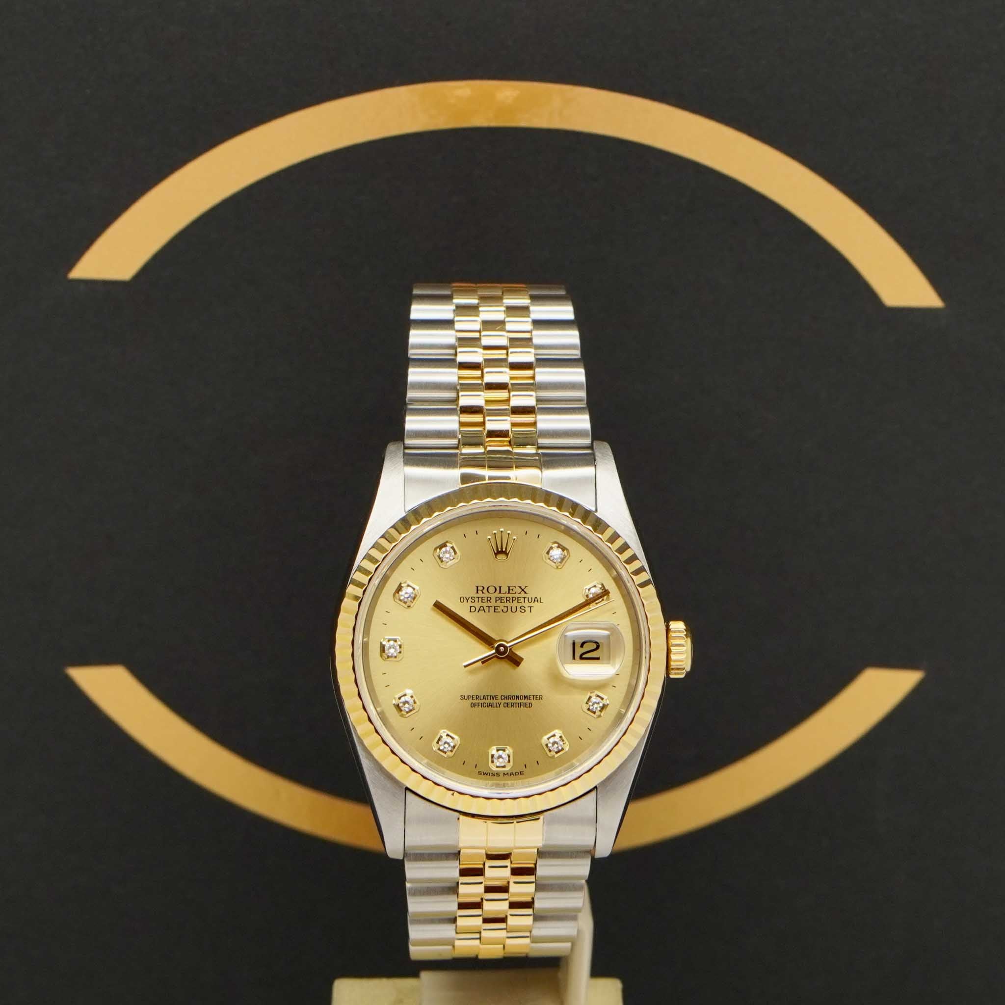 Rolex Datejust 36 S/G Dia - 16233 - 1998 - Rolex Box