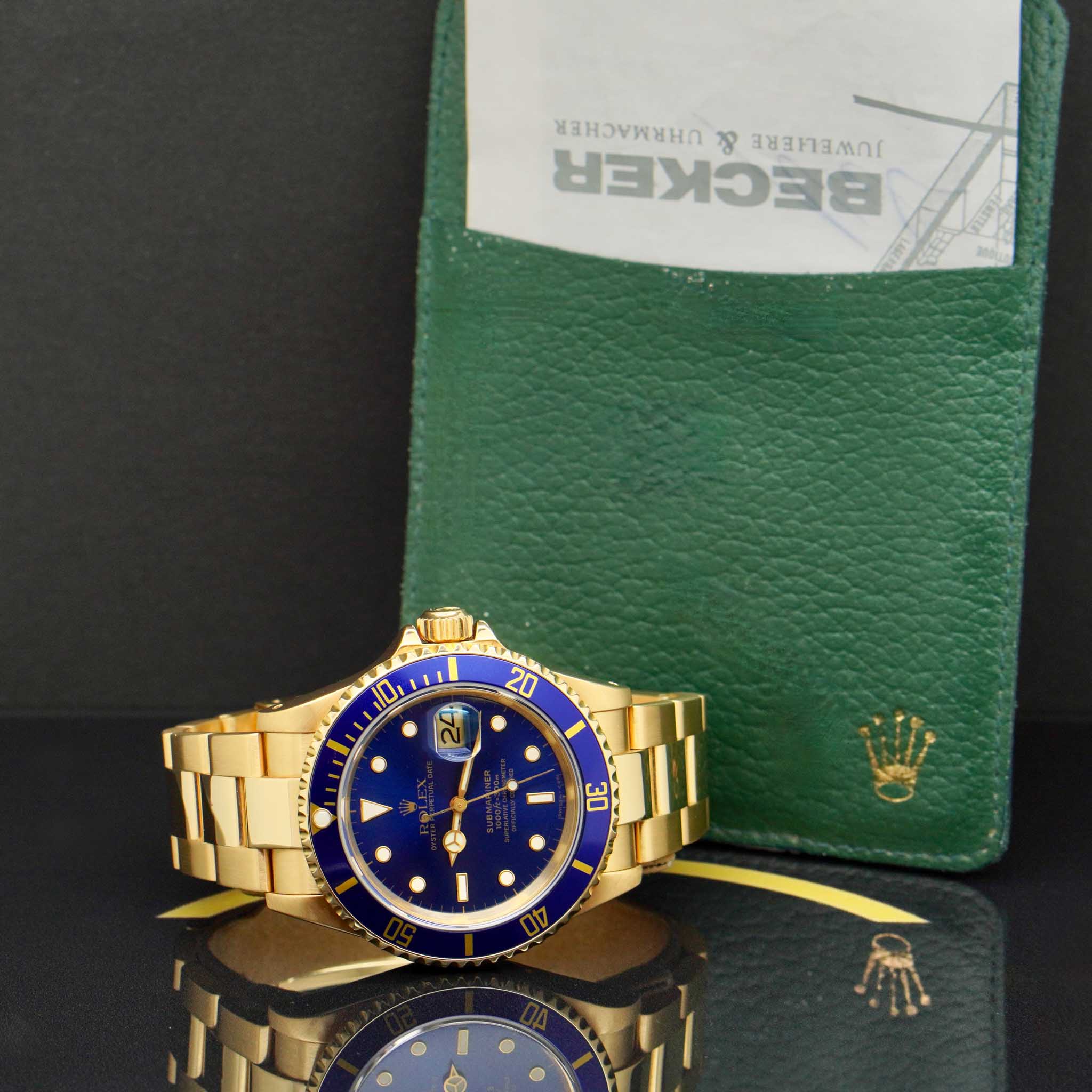 Rolex Submariner Gold - 16618 - aus 1991 - Rolex Box LC 100 EKR