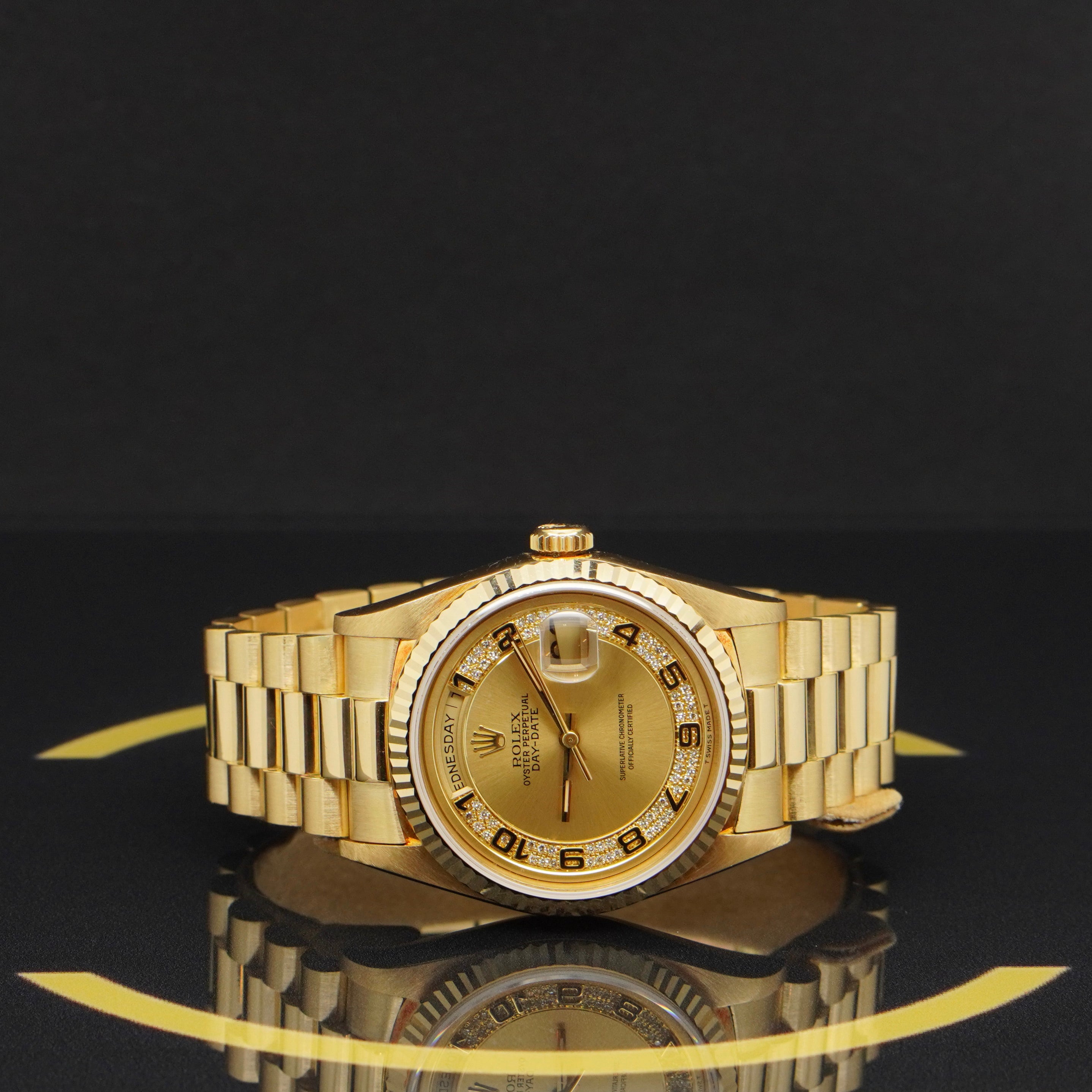 Rolex Day Date Dia - Ref: 18238 - aus 1991 - Rolex Box & Papiere