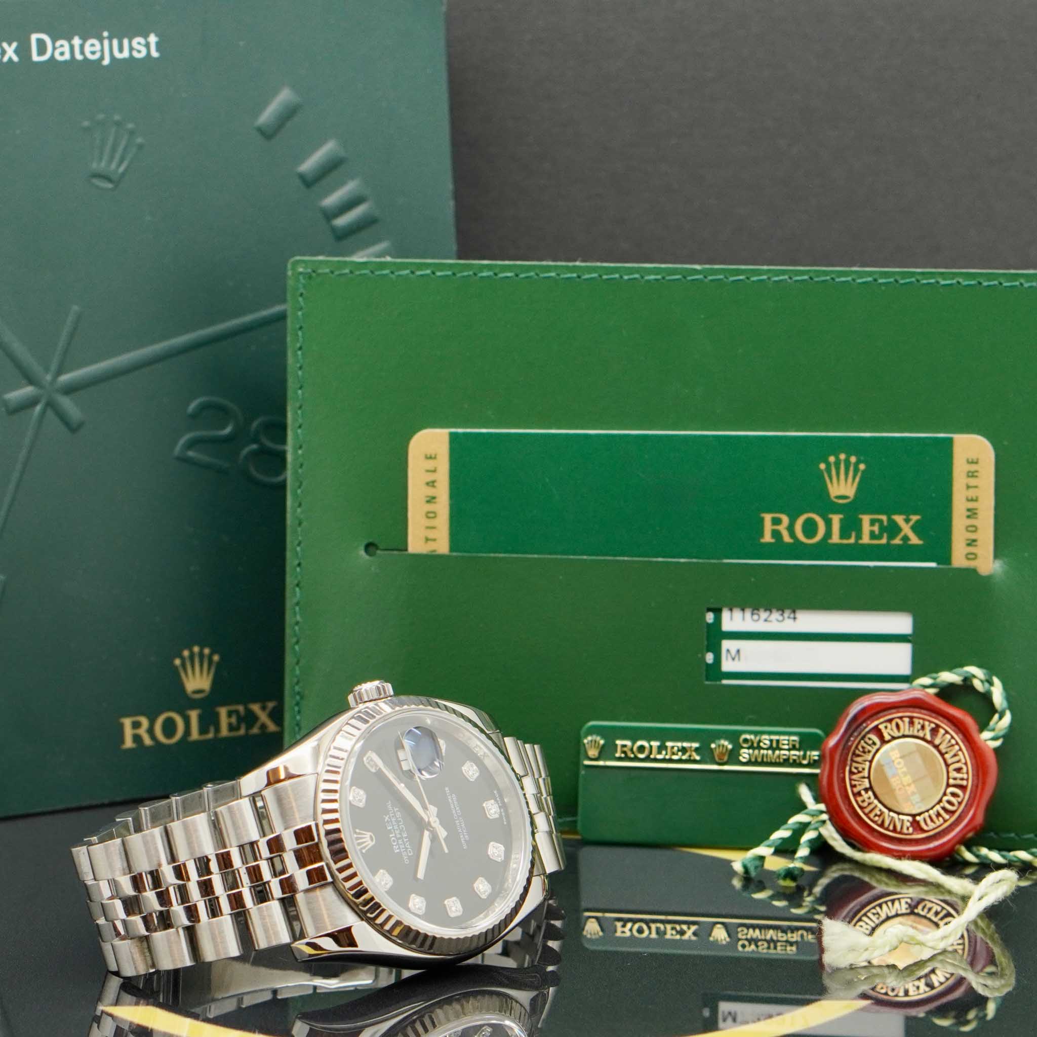 Rolex Datejust 36 Dia - 116234 - 2009 - Rolex Box & Karte