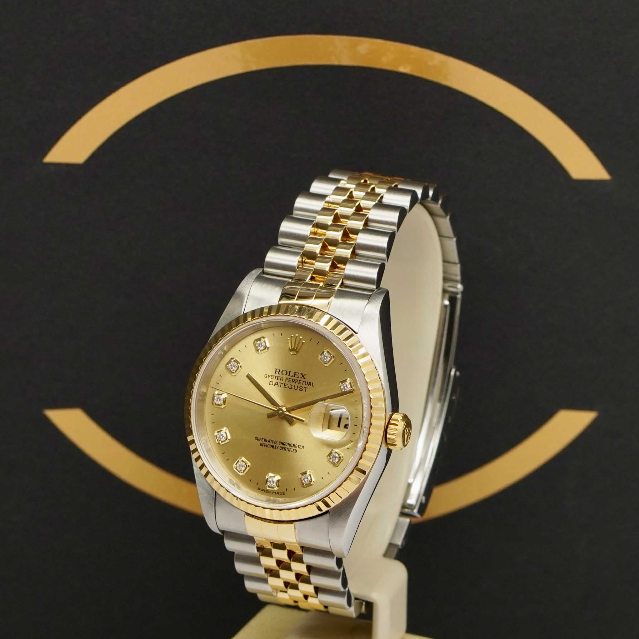Rolex Datejust 36 S/G Dia - 16233 - 1998 - Rolex Box