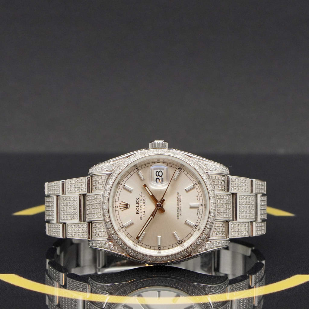 Rolex Datejust 36 Iced Out - Ref: 116200 aus 2010 - Rolex Box