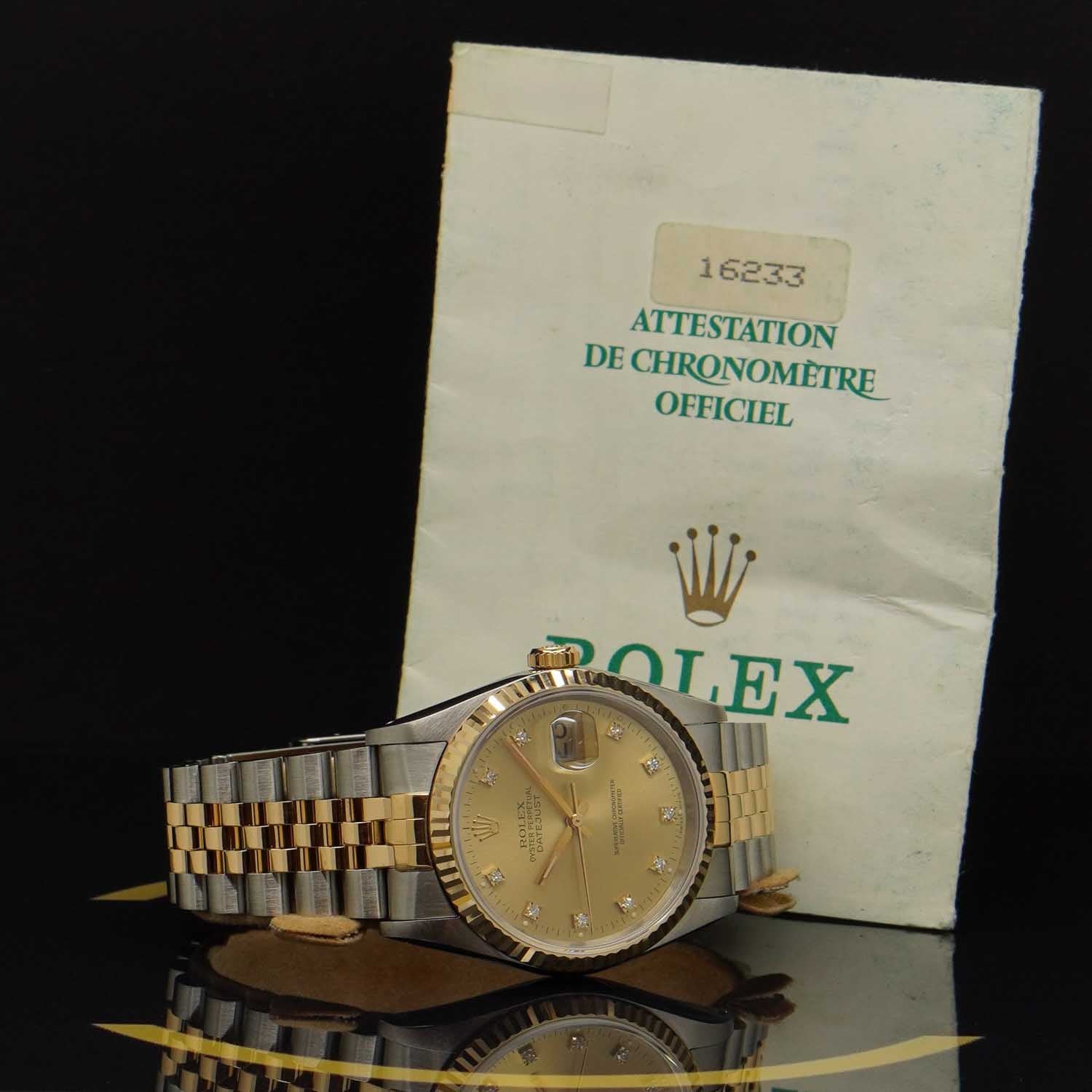 Rolex Datejust 36 S/G - 16233 - 1992 - Rolex Box & Swiss Papiere
