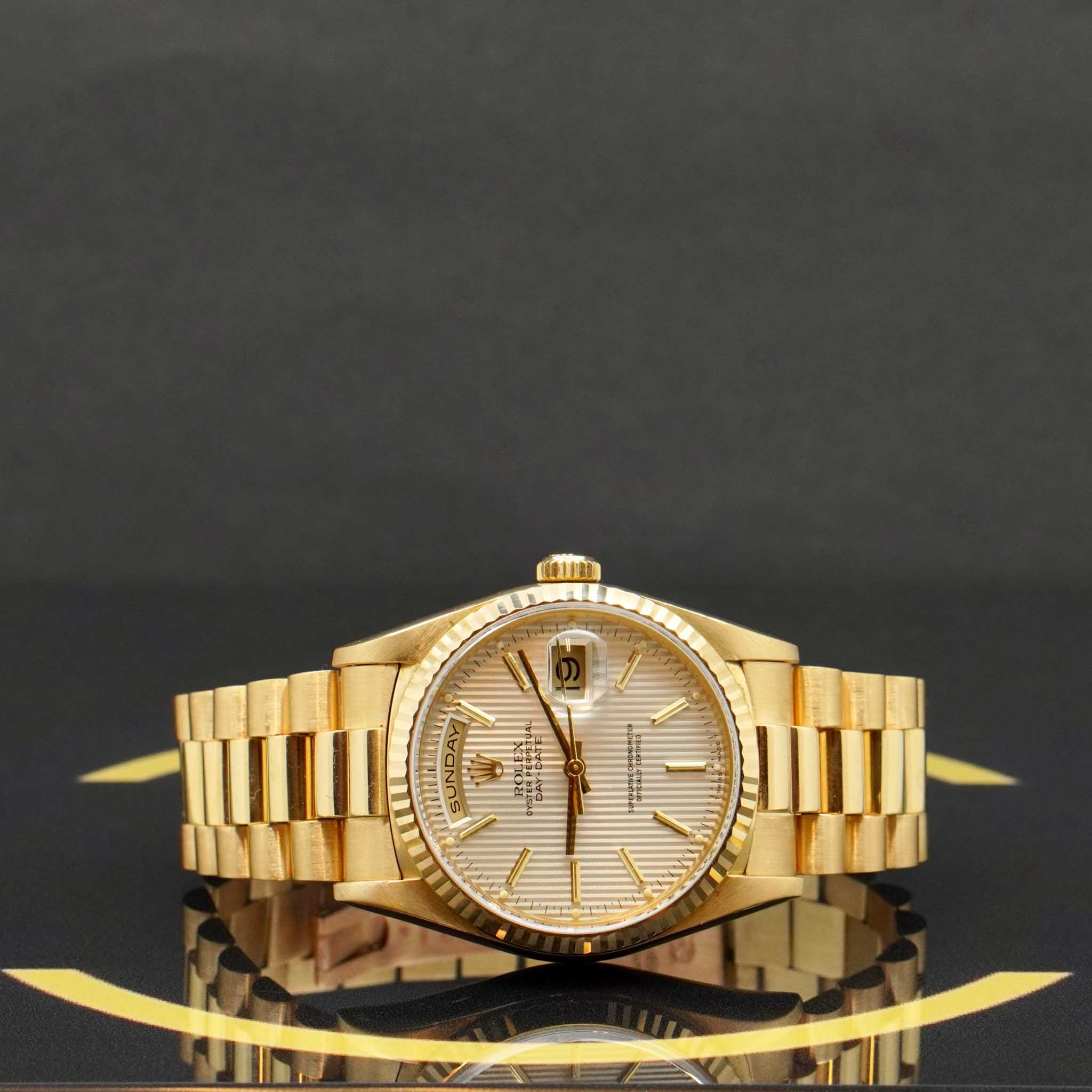 Rolex Day Date "Tapestry" - Ref: 18238 - aus 1998 - Box & Papiere