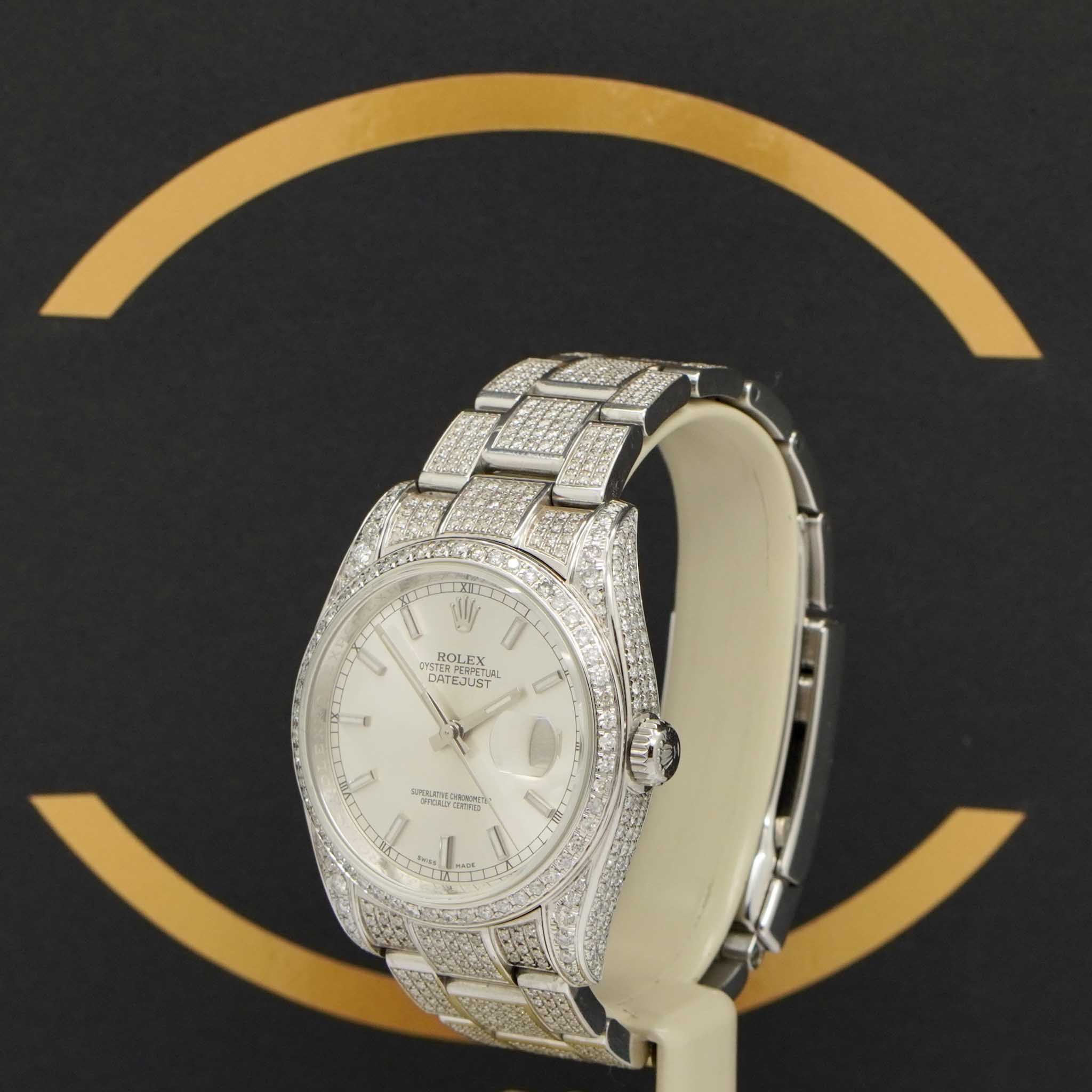 Rolex Datejust 36 Iced Out - Ref: 116200 aus 2010 - Rolex Box