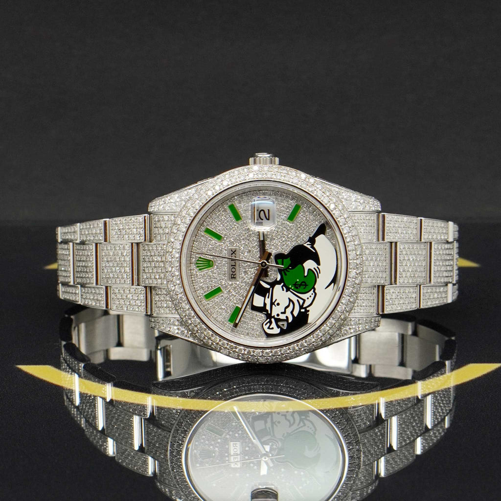 Rolex Datejust 41 Iced Out "Monopoly" - 126300 - 2021 - NEU