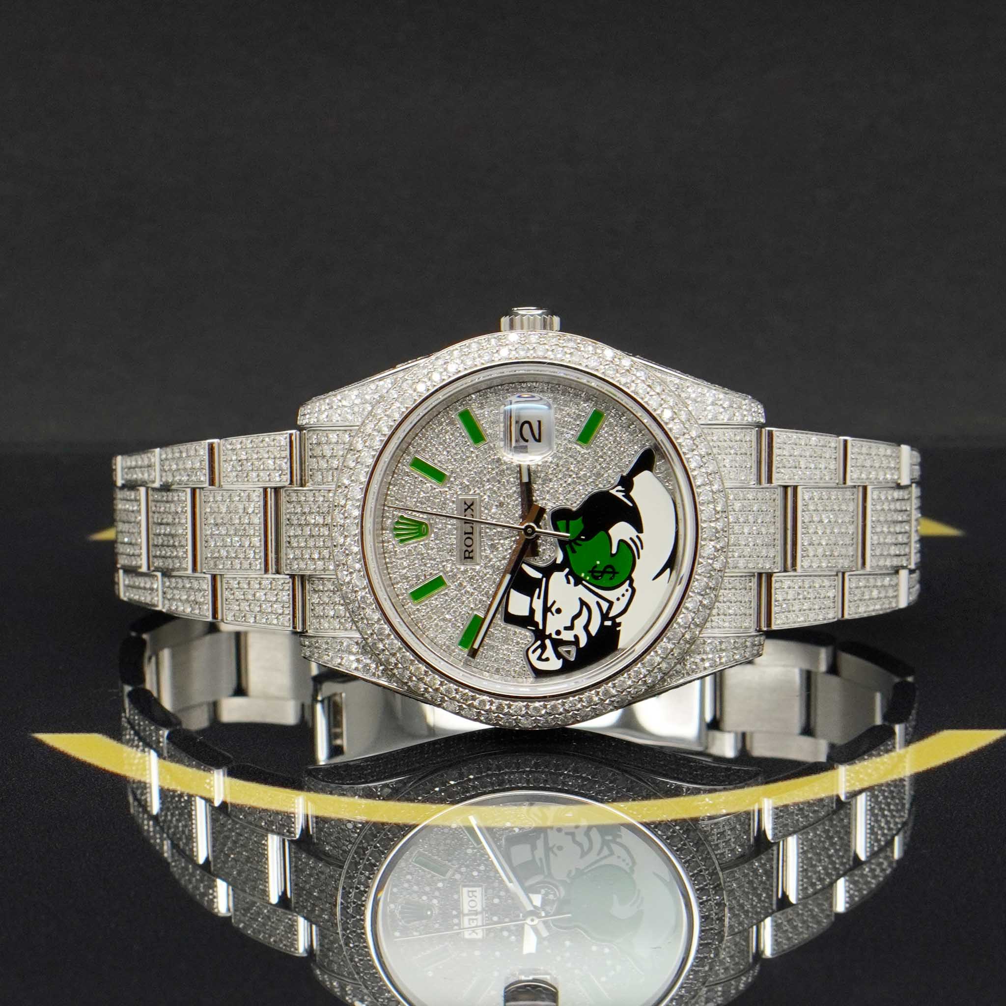 Rolex Datejust 41 Iced Out "Monopoly" - 126300 - 2021 - NEU
