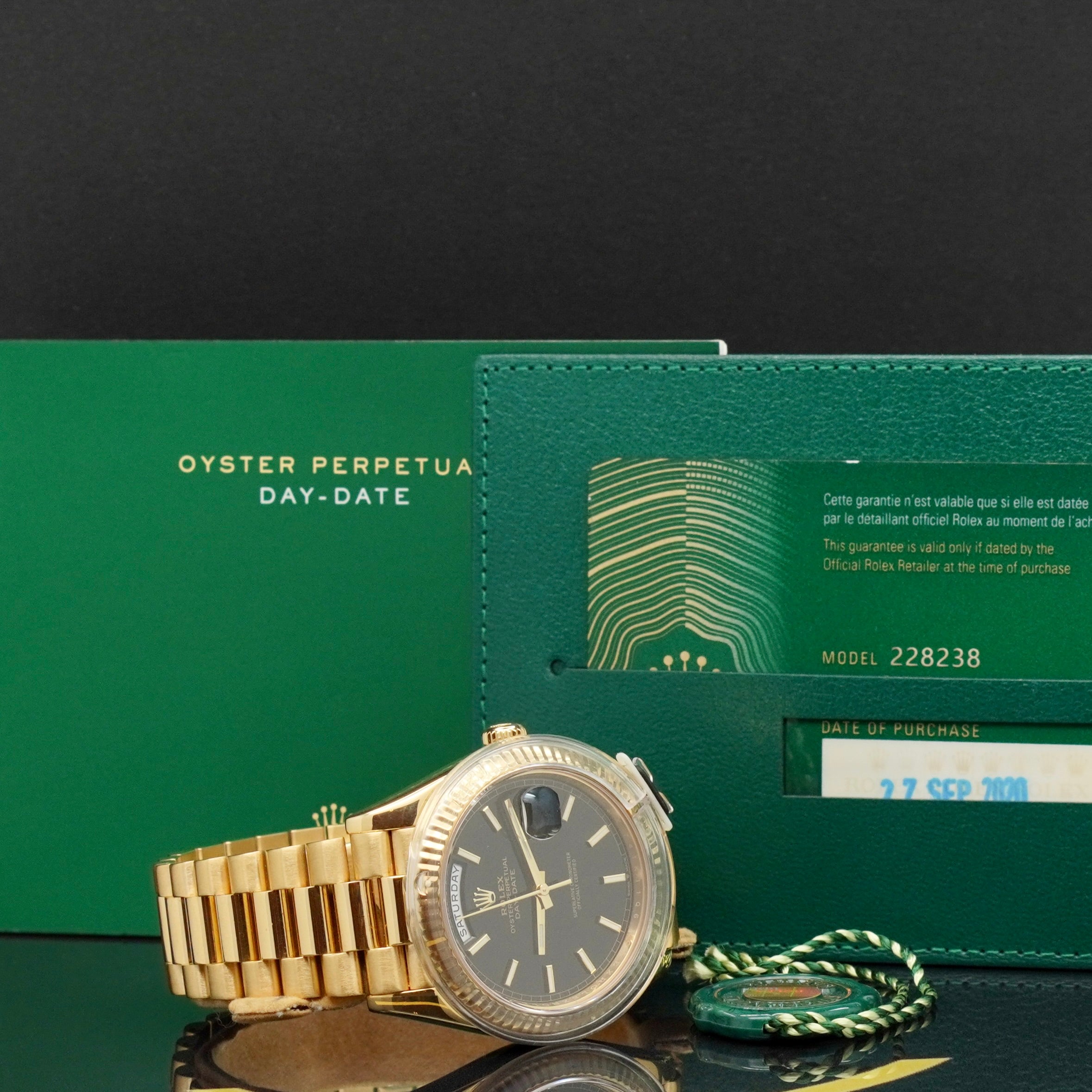 Rolex Daydate 40 - Ref: 228238 - 2020 New Card - Fullset