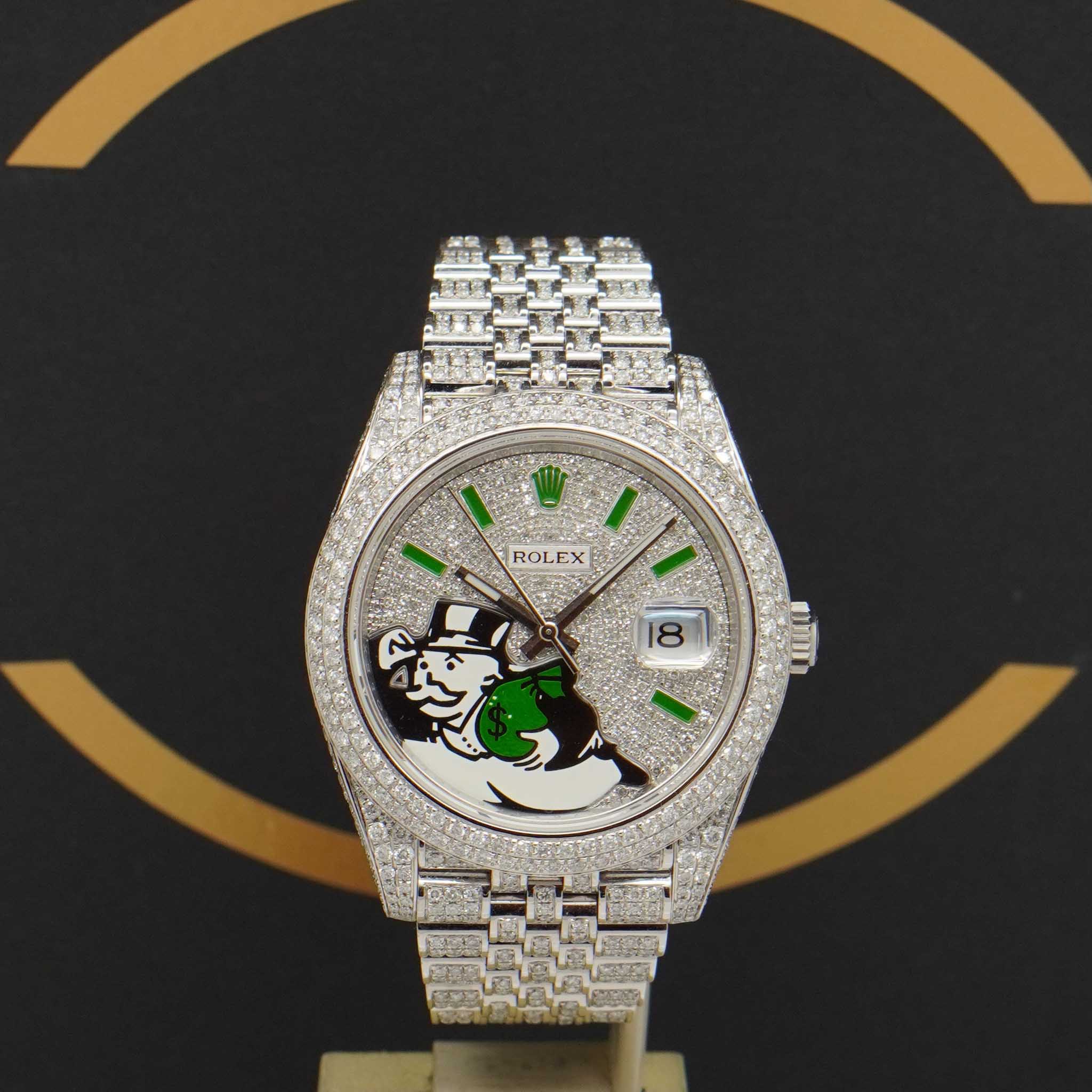 Rolex Datejust 41 Iced Out "Monopoly" - 126300 - 2020 - NEU