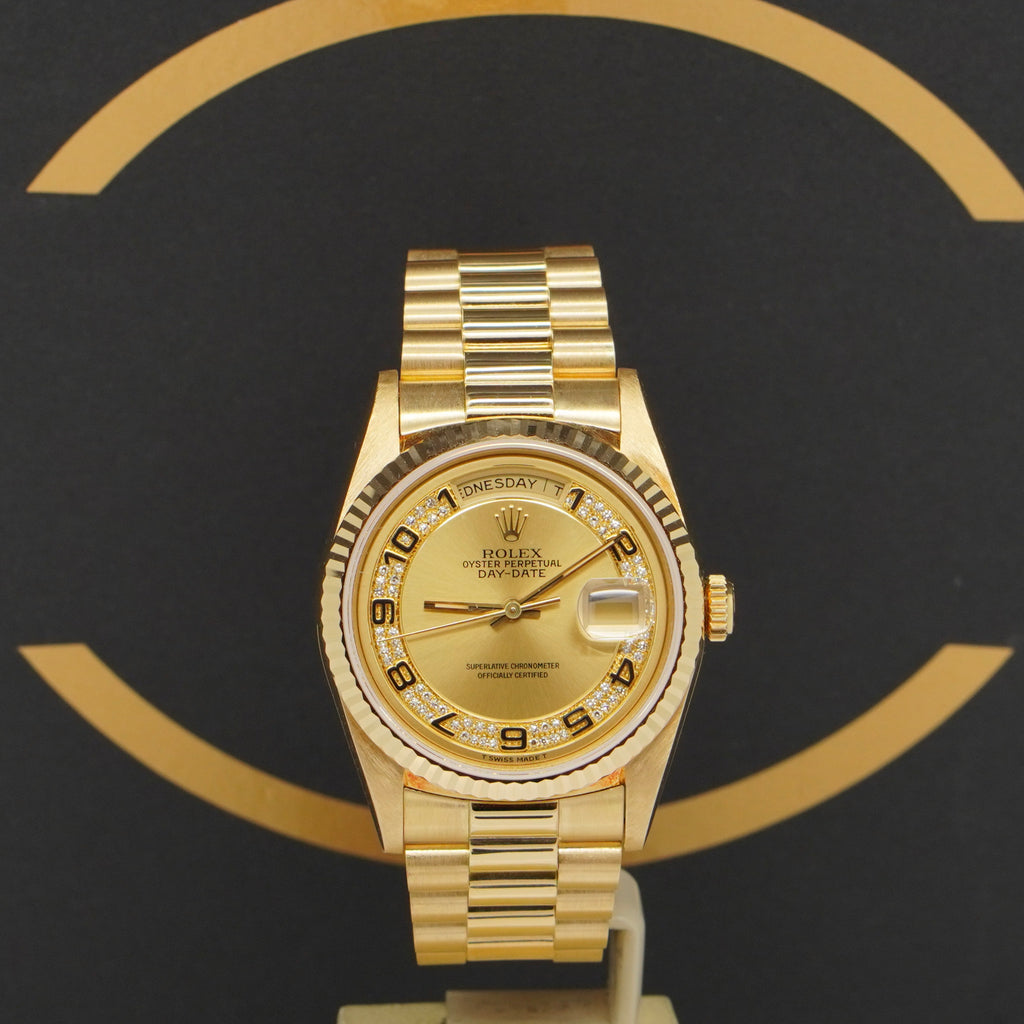 Rolex Day Date Dia - Ref: 18238 - aus 1991 - Rolex Box & Papiere