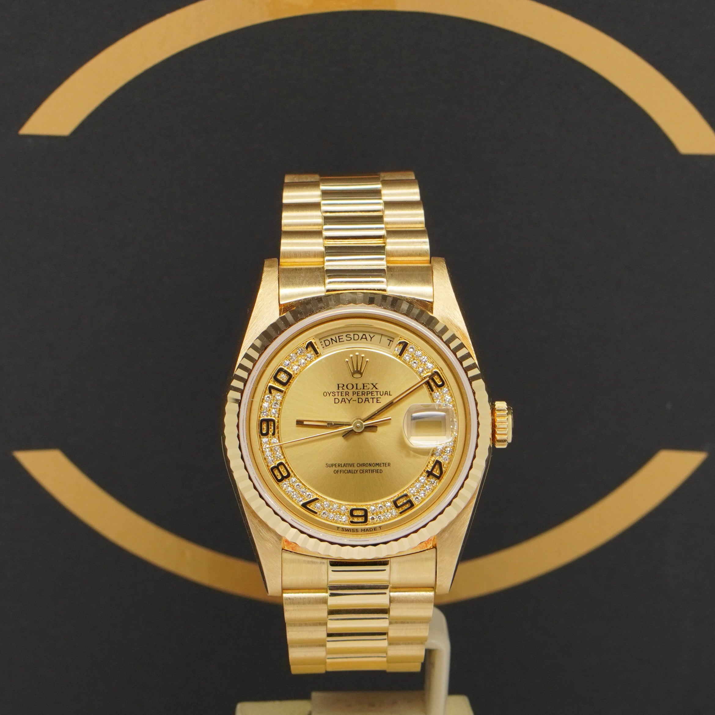 Rolex Day Date Dia - Ref: 18238 - aus 1991 - Rolex Box & Papiere