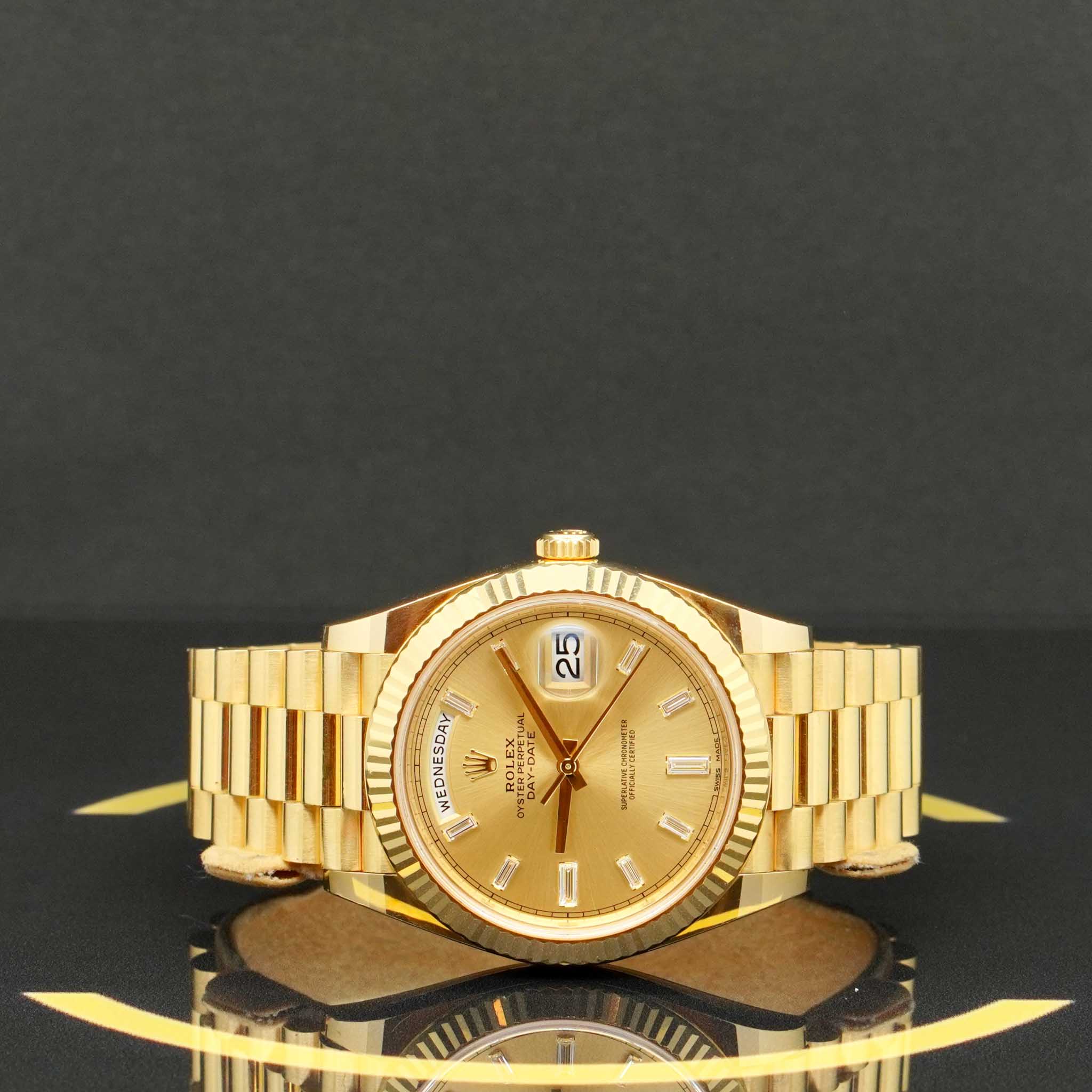 Rolex Daydate Baguette 40 - Ref: 228238 - 2021 Fullset mit EKR - LC 100