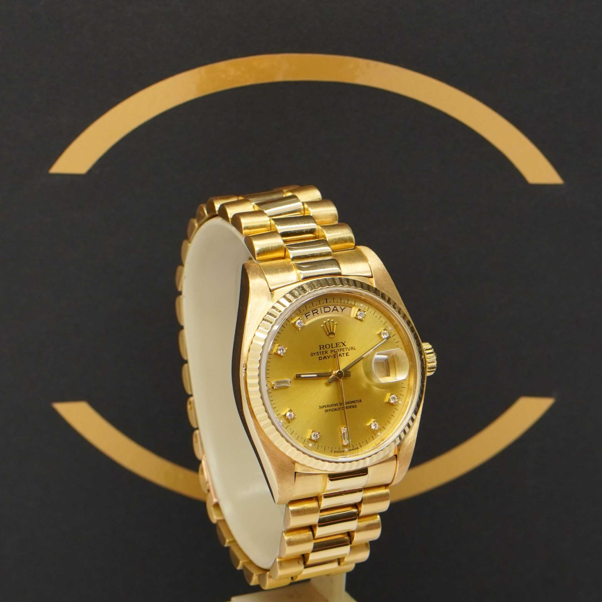 Rolex Day Date 36 Dia - Ref: 18038 - aus 1982 - Rolex Box & Papiere
