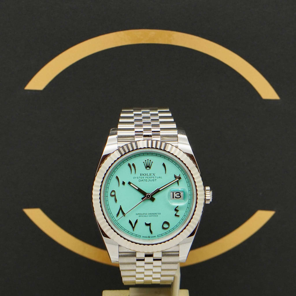 Rolex Datejust 41 Tiffany Arabic - 126334 - aus 2024 - Fullset