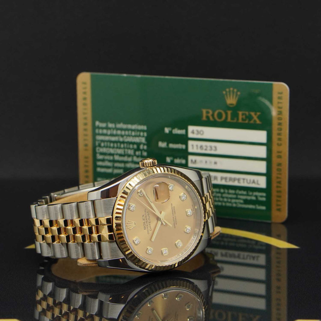 Rolex Datejust 36 S/G - 116233 - 2008 - Rolex Box & Karte
