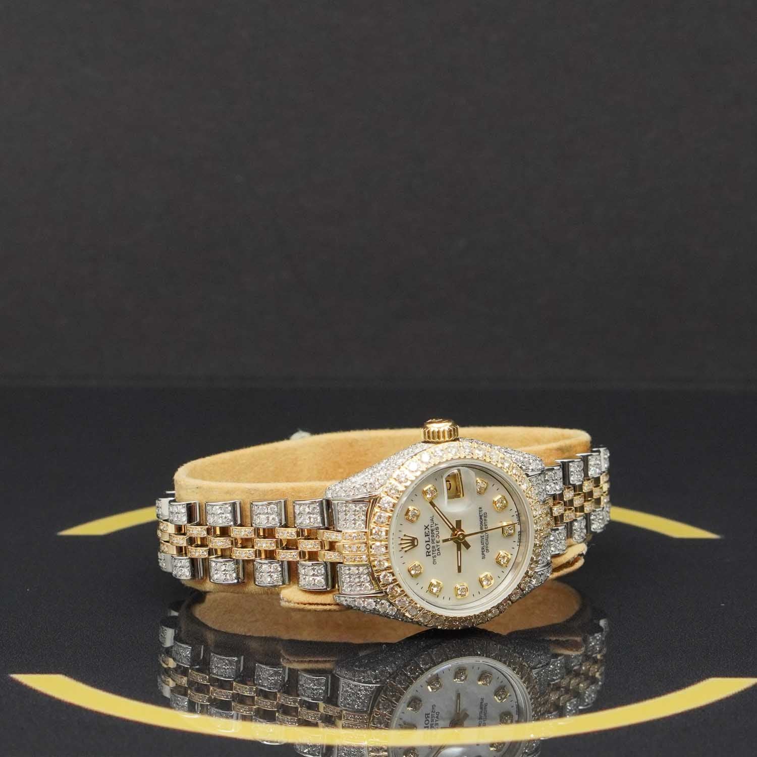 Rolex Datejust 26 S/G Iced out - 69173 - 1993 - Rolex Box