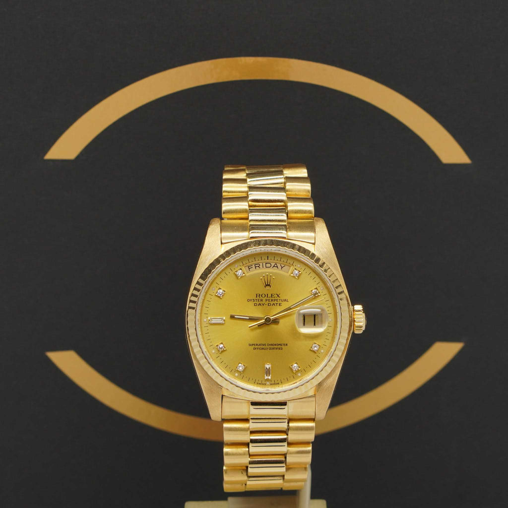 Rolex Day Date 36 Dia - Ref: 18038 - aus 1982 - Rolex Box & Papiere