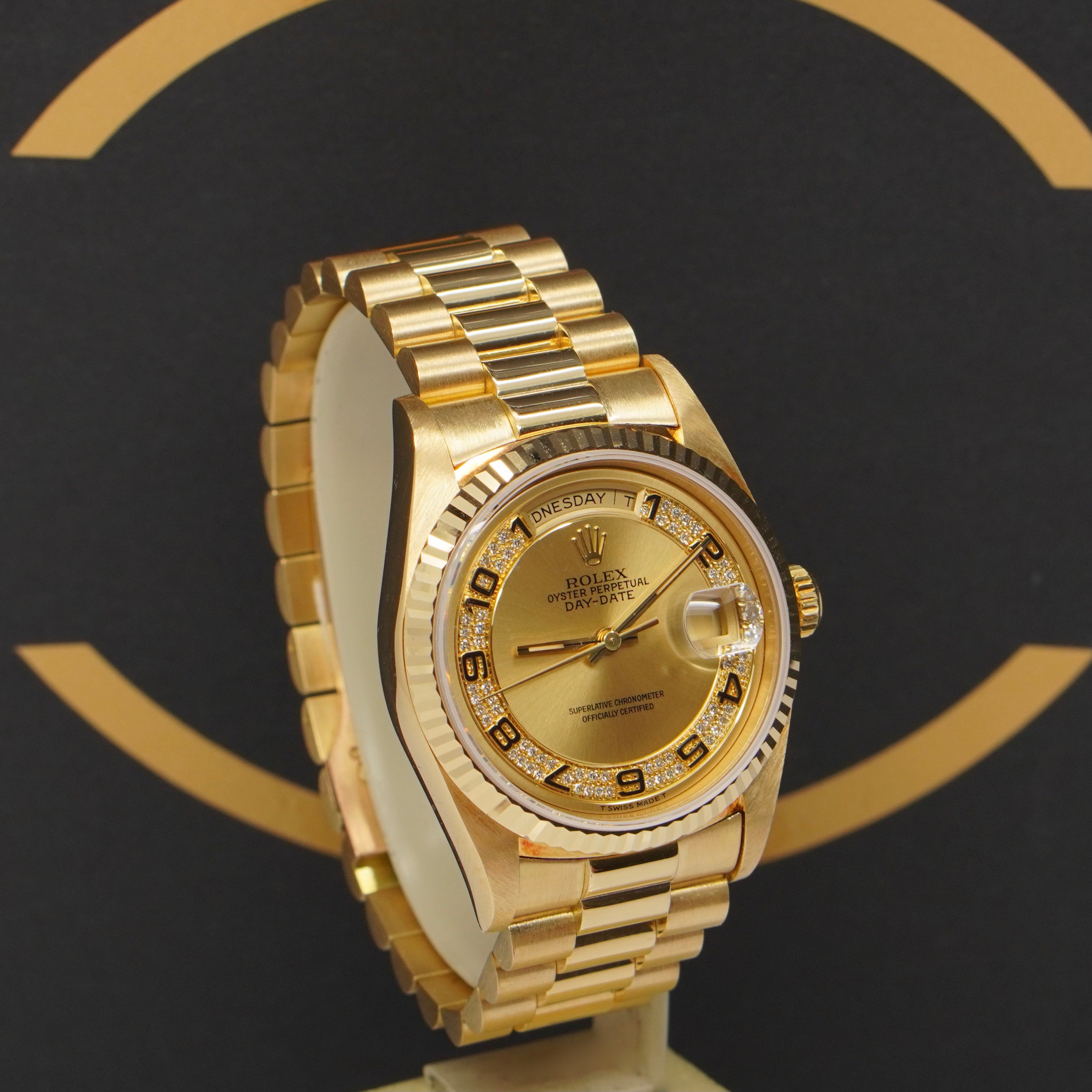 Rolex Day Date Dia - Ref: 18238 - aus 1991 - Rolex Box & Papiere