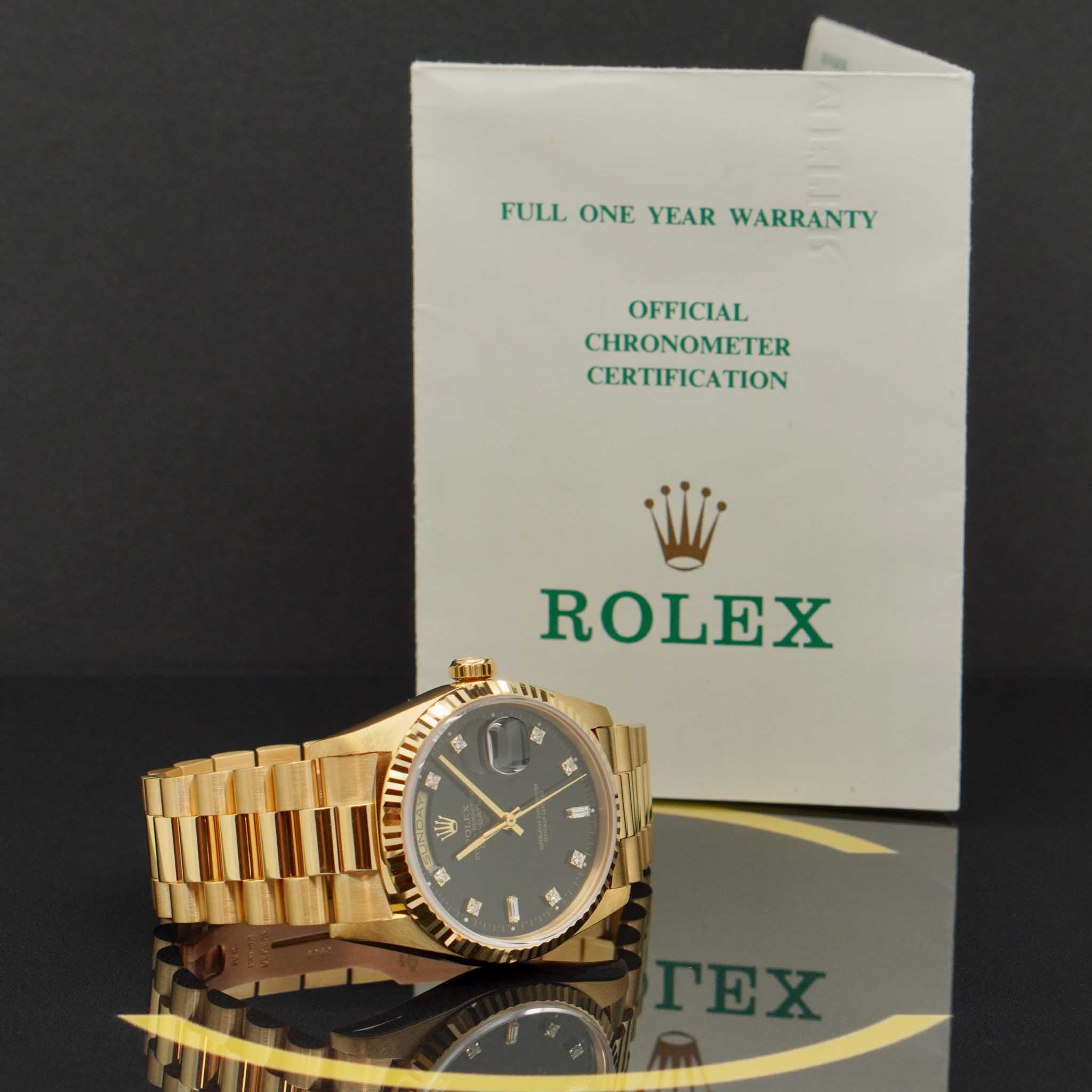 Rolex Day Date Dia - Ref: 18238 - aus 1991 - Rolex Box & Papiere