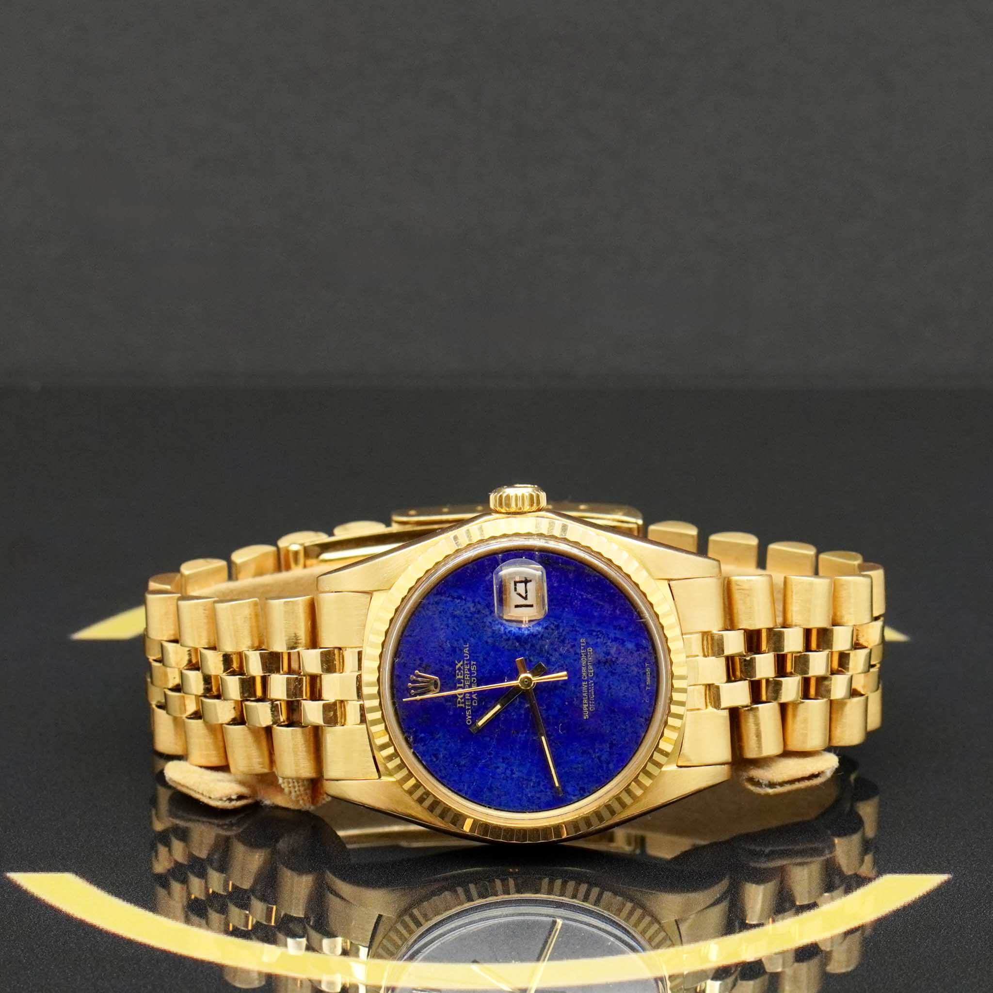 Rolex Datejust "Lapislazuli" - Ref: 1601 - aus 1970 - Box & Papiere - Selten