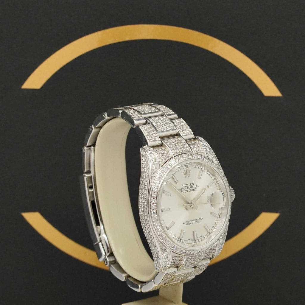 Rolex Datejust 36 Iced Out - Ref: 116200 aus 2010 - Rolex Box