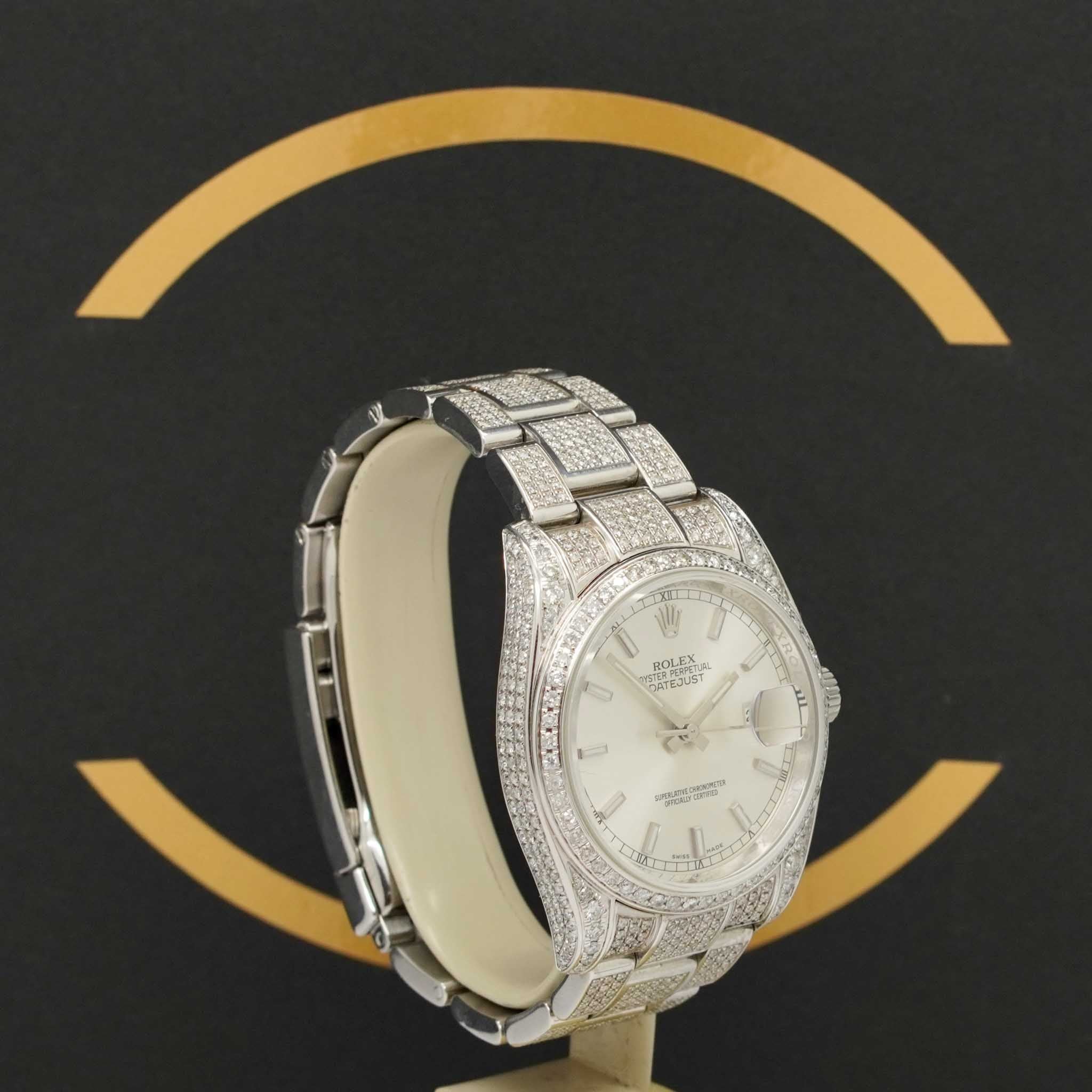 Rolex Datejust 36 Iced Out - Ref: 116200 aus 2010 - Rolex Box