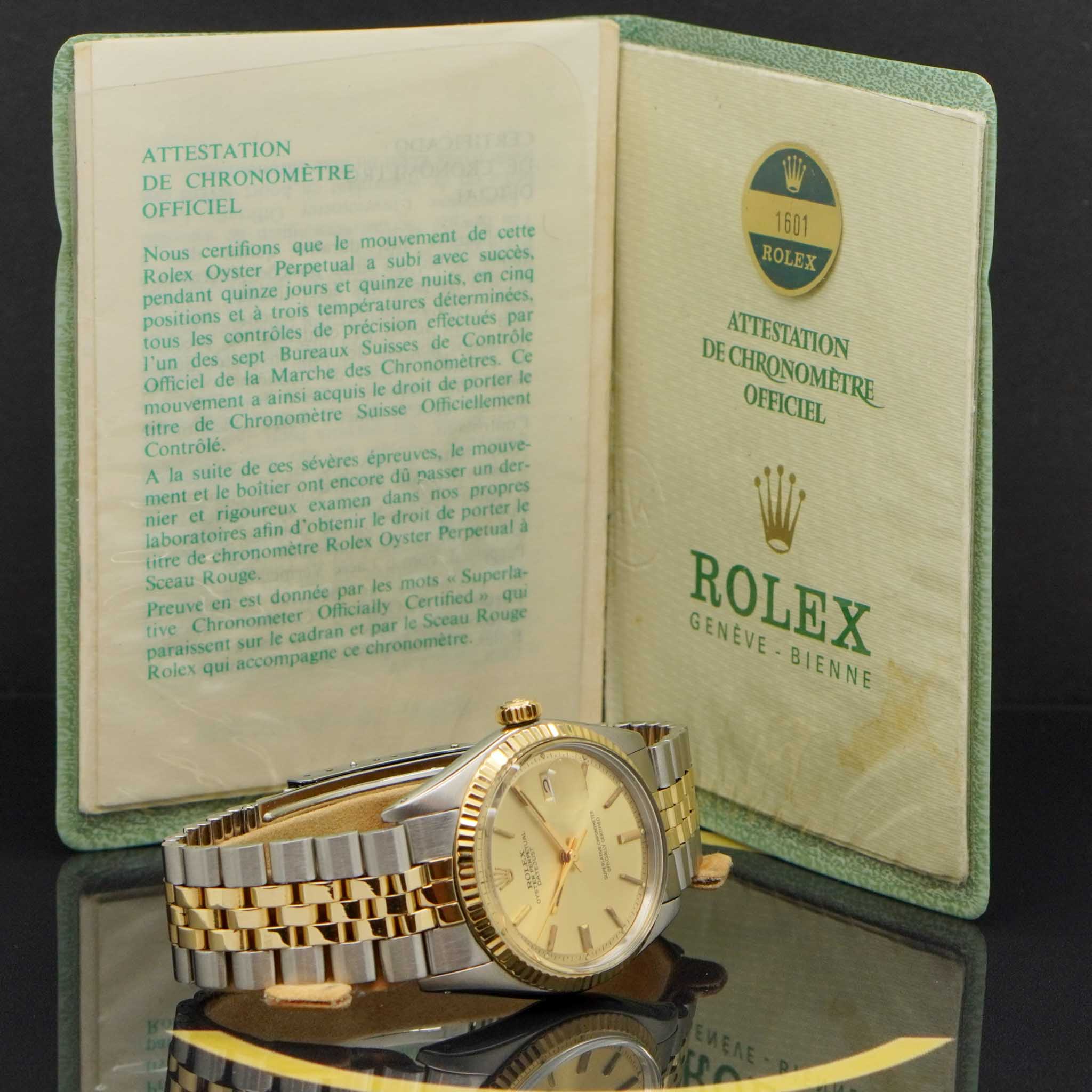 Rolex Datejust S/G - Ref: 1601 - aus 1973 - Fullset