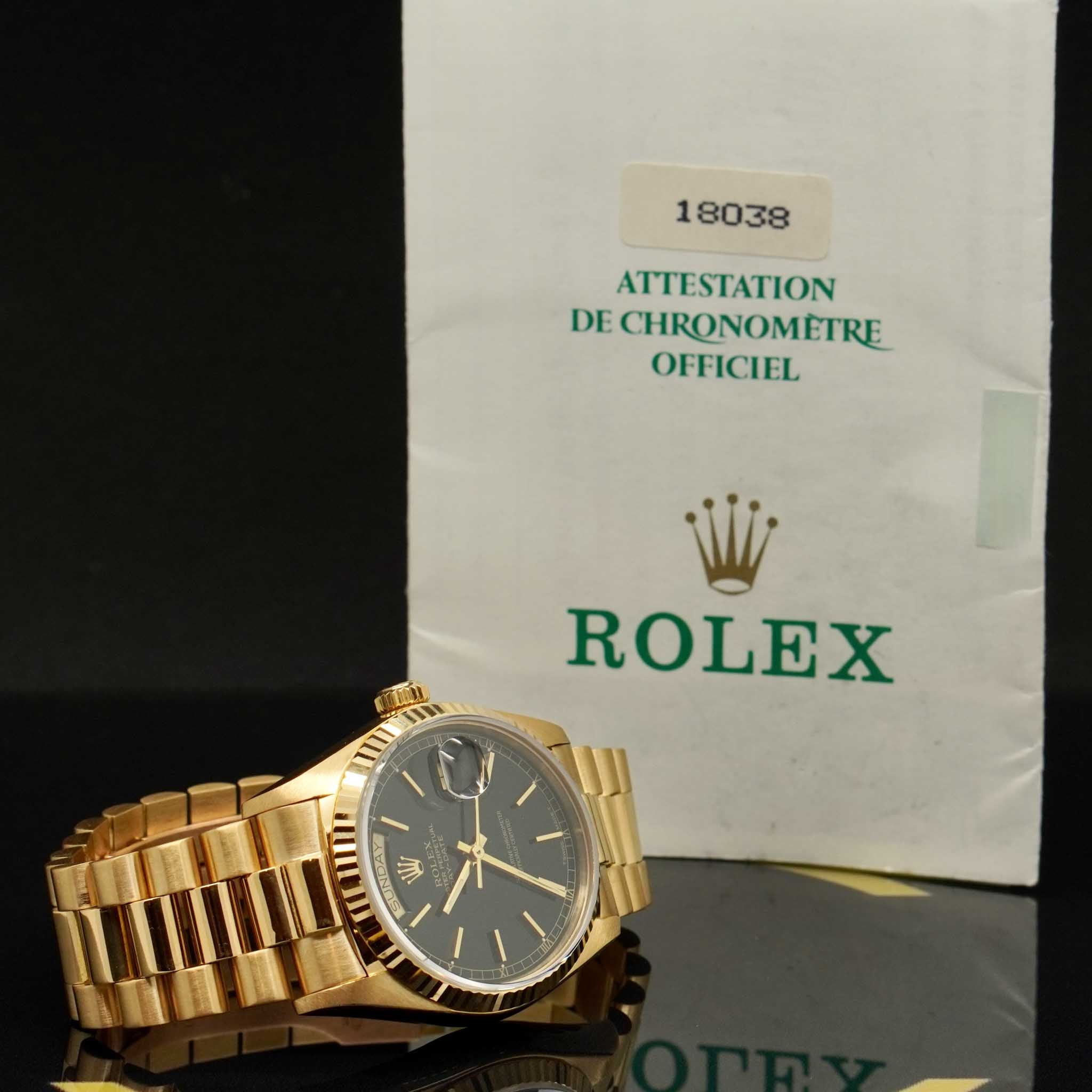 Rolex Day Date 36 - Ref: 18038 - aus 1986 - Box & Papiere