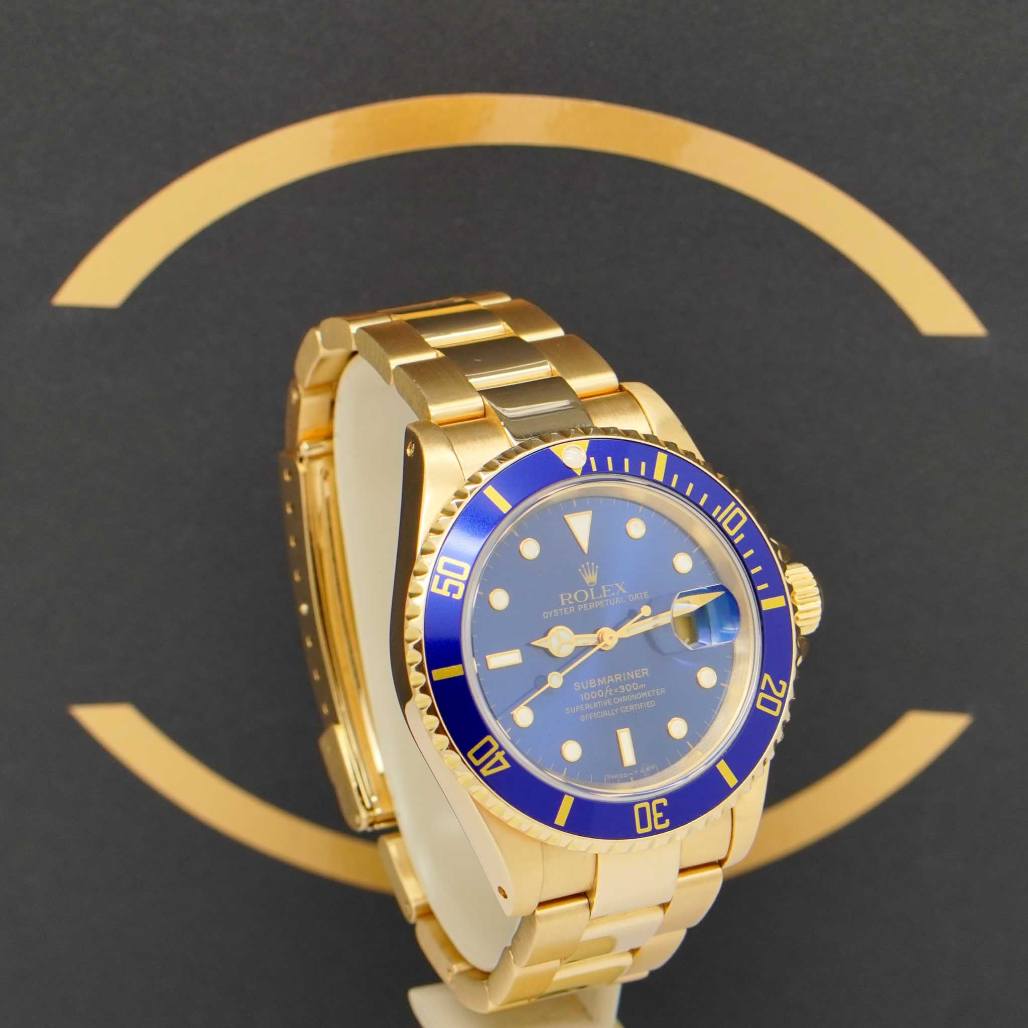 Rolex Submariner Gold - 16618 - aus 1991 - Rolex Box LC 100 EKR