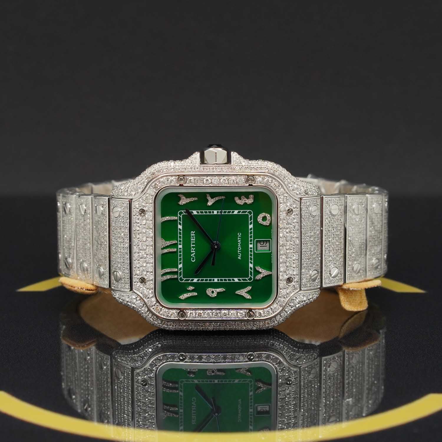 Cartier Santos Large iced Out - WSSA0018 - 2024 - Fullset Neu