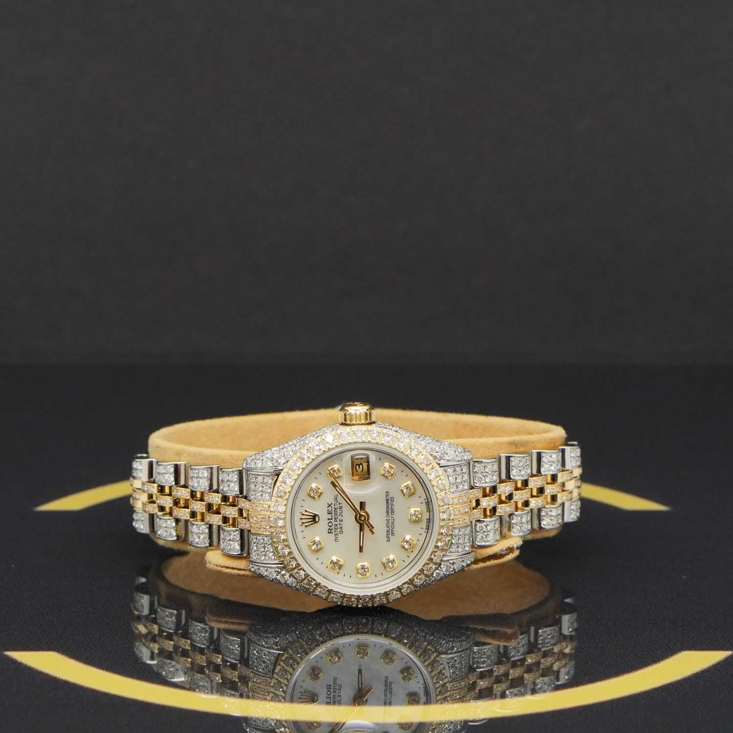 Rolex Datejust 26 S/G Iced out - 69173 - 1993 - Rolex Box