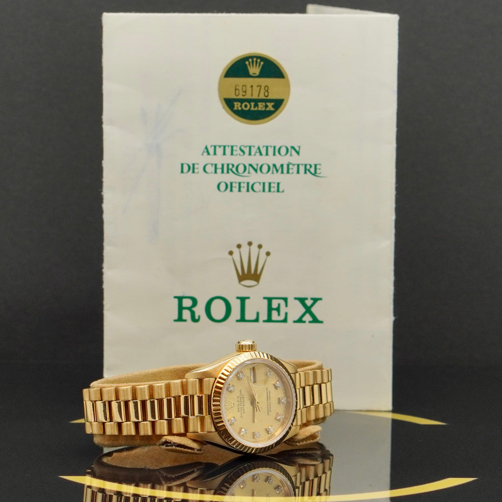 Rolex Lady Datejust Gold - Ref: 69178 - aus 1986 - Box & Papiere