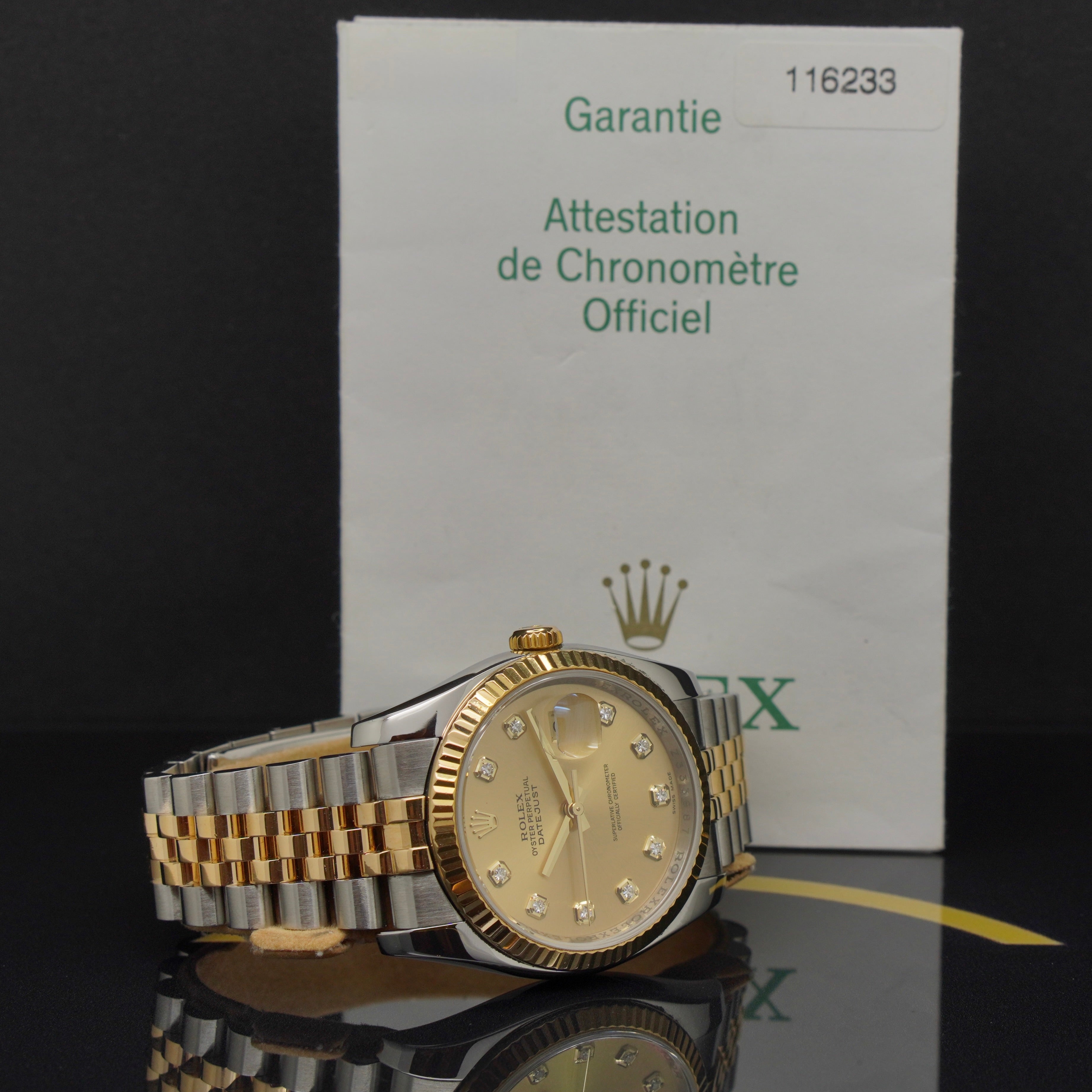 Rolex Datejust 36 S/G - 116233 - 2006 - Rolex Box & Papiere