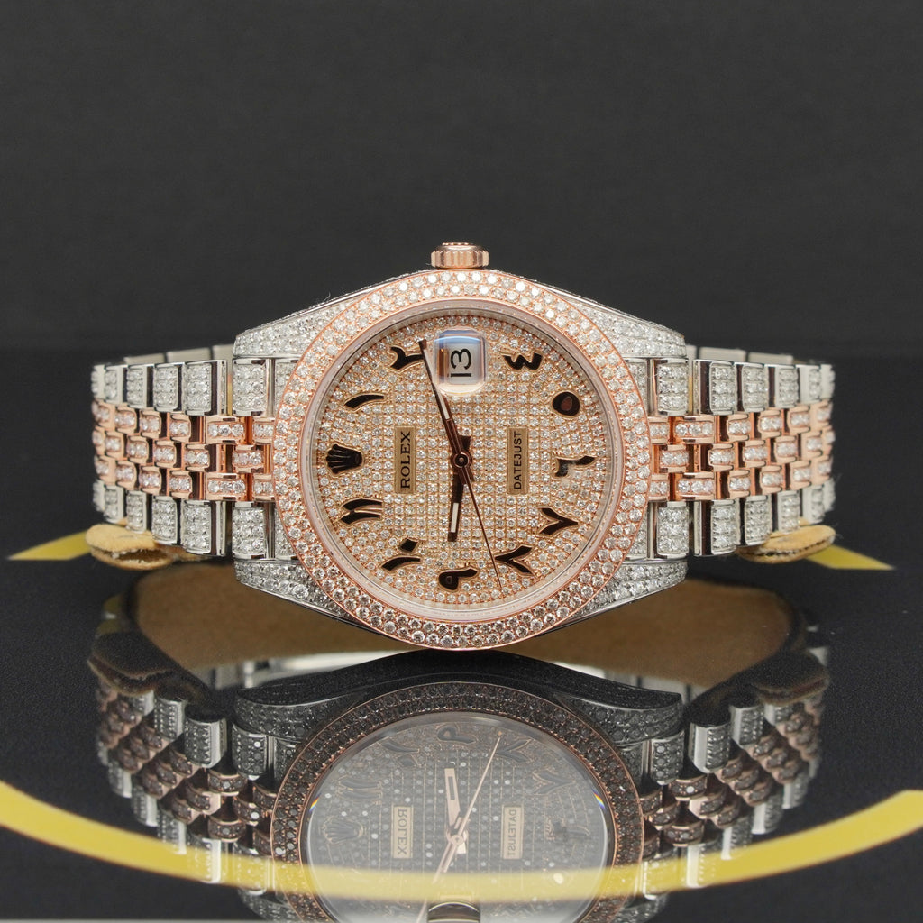 Rolex Datejust 41 Iced Out Rosé - Ref: 126331 - aus 2023 - NEU
