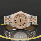 Rolex Datejust 41 Iced Out Rosé - Ref: 126331 - aus 2023 - NEU